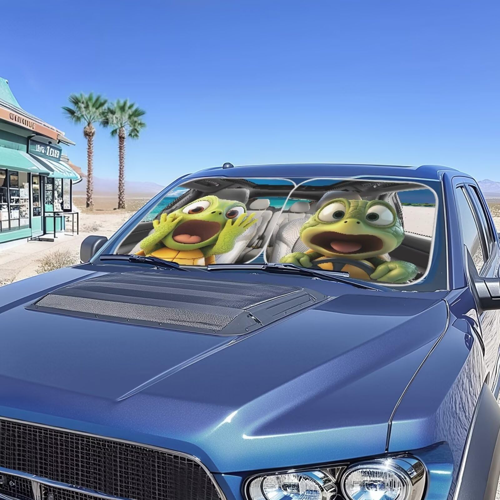 Huisefor Turtle Car Sun Shade 2 Pack Funny Windshield Cover For Automotive Foldable Automotive Windshield Sunshade Uv Rays Prote