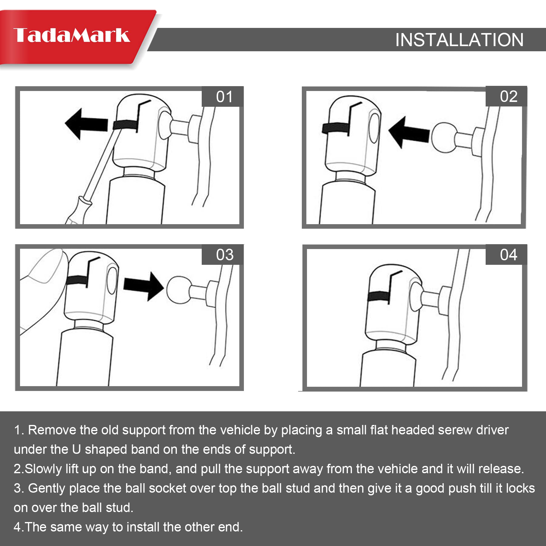 Qty(2) Rear Window Glass Lift Supports Struts Rods Shocks Struts Gas Springs Fit for 2002 Mercury Mountaineer,2002 Ford Explorer
