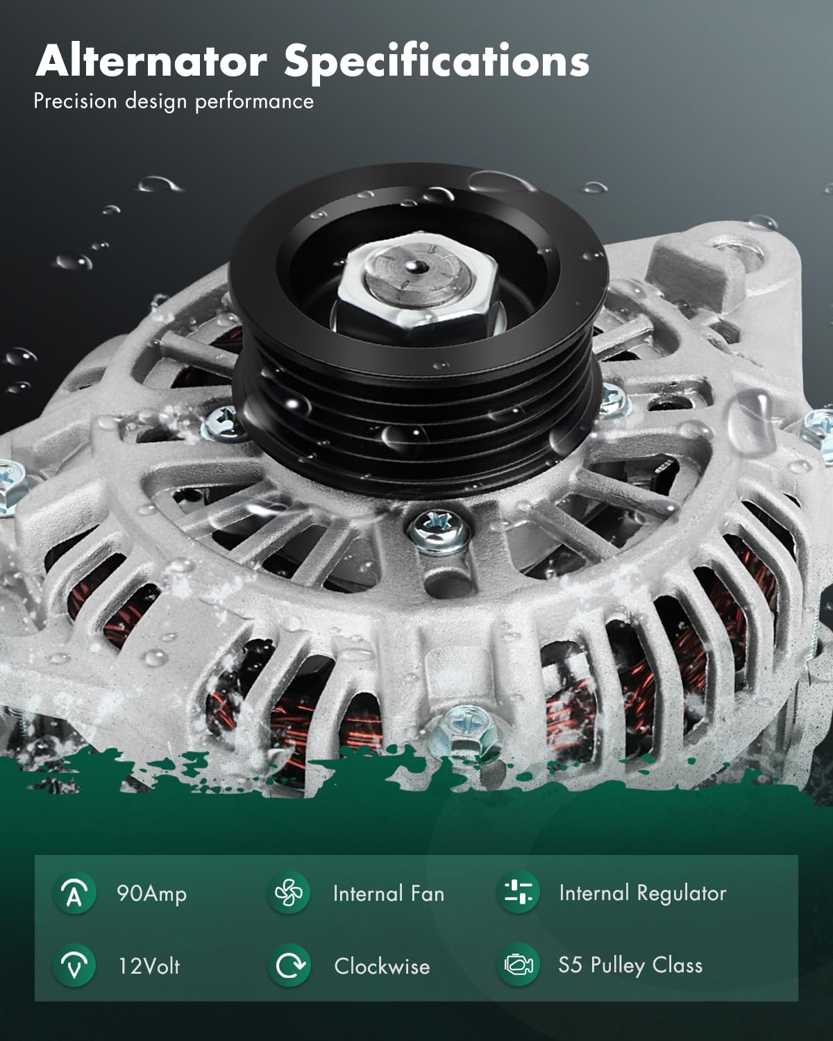 SCITOO Alternator Fits for Mitsubishi for Eclipse 2000-2005,for Mitsubishi for Galant 1999,for Mitsubishi for Mirage 2000-2002-