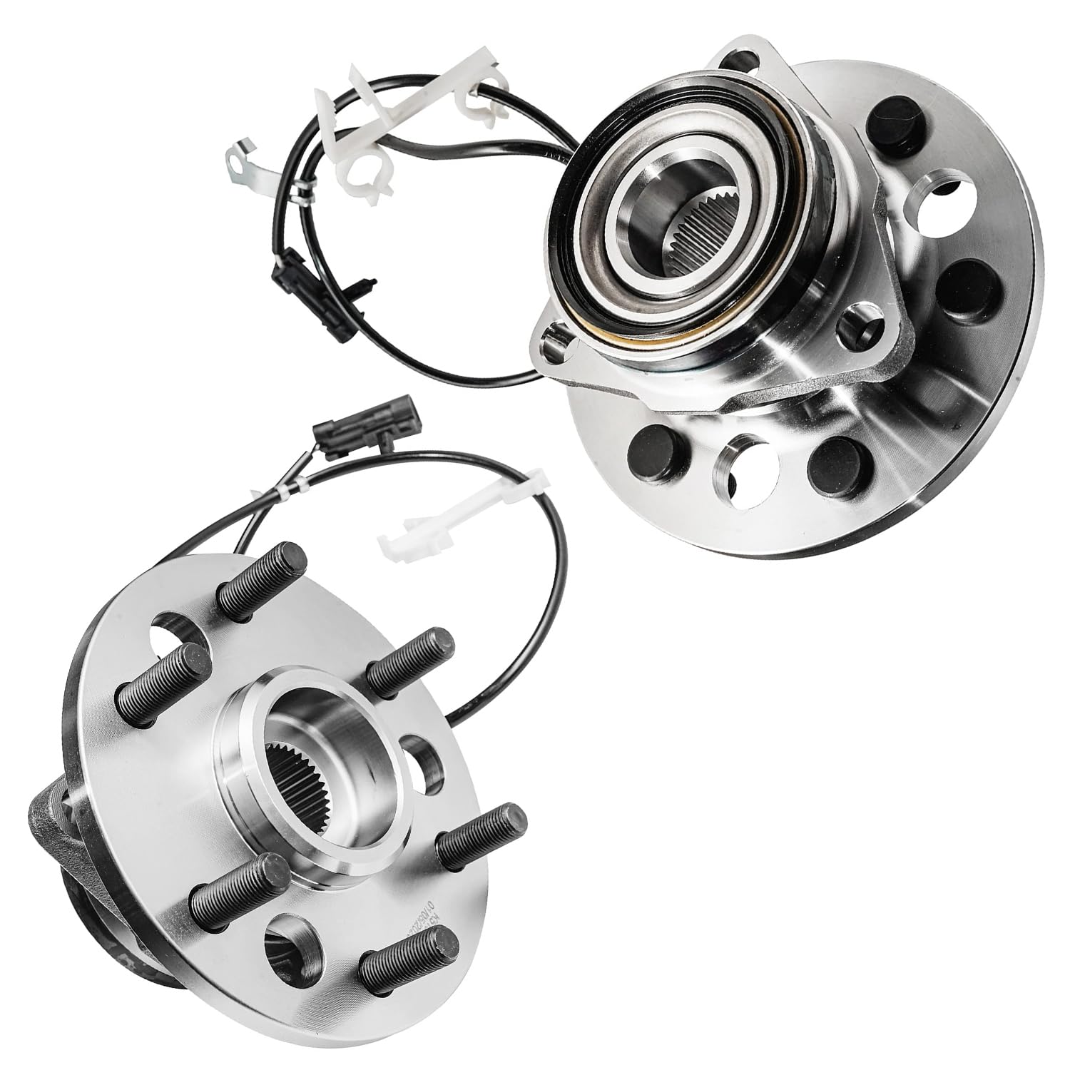 Detroit Axle - 4Wd Front Wheel Bearing Hubs For Chevy Gmc K1500 K2500 Suburban Chevrolet Tahoe Yukon Cadillac Escalade, Replacem