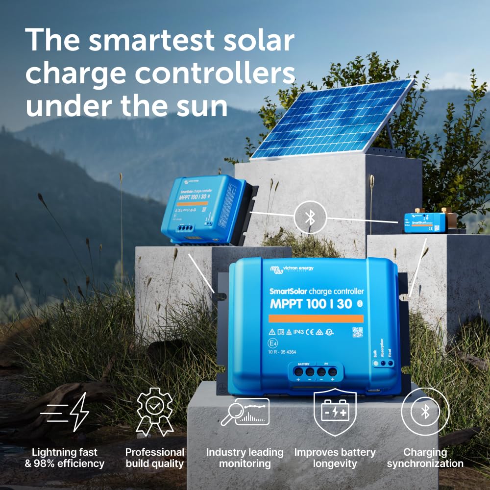 Victron Energy Smartsolar Mppt 100V 30 Amp 1224-Volt Solar Charge Controller (Bluetooth)