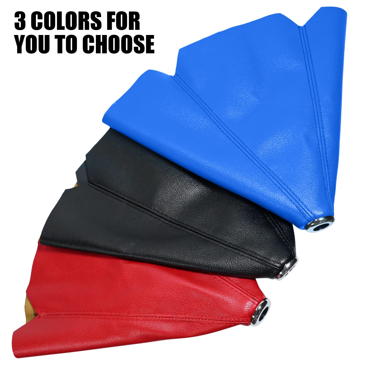 Qiang Kun Universal Car Shift Knob Dust Cover Black Pu Leather Manual/Auto Shifter Shift Boots Cover (Black)