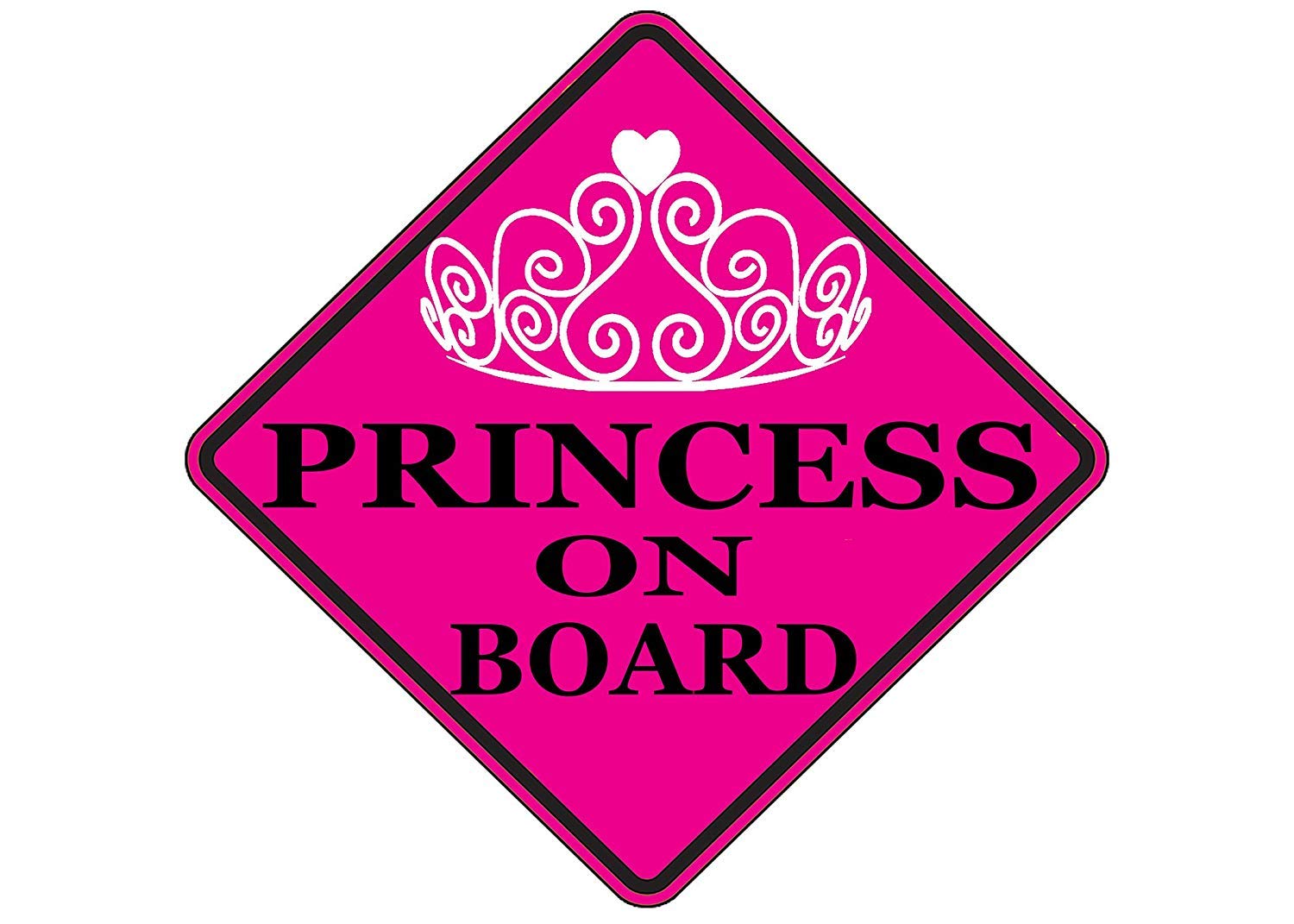 Rogue River Tactical Pink Princess On Board Sticker Car Window Decal Bumper For Girl Daughter Vehicle Safety Sign Truck Suv (1)