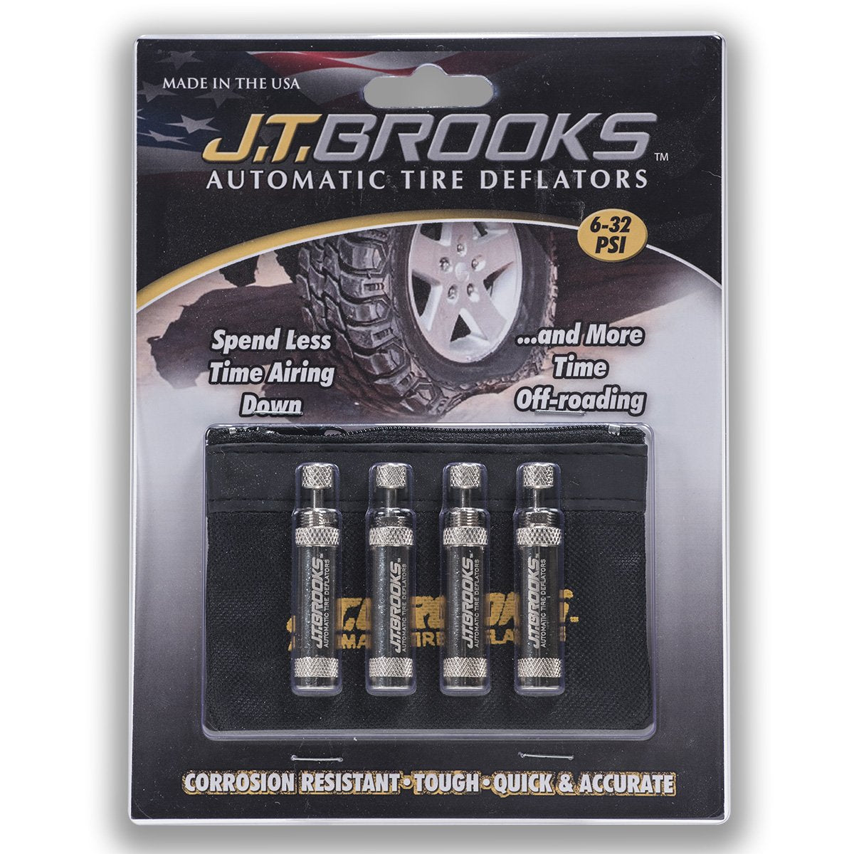 J.T. Brooks Automatic Tire Deflators, Set Of 4 (Atd4)
