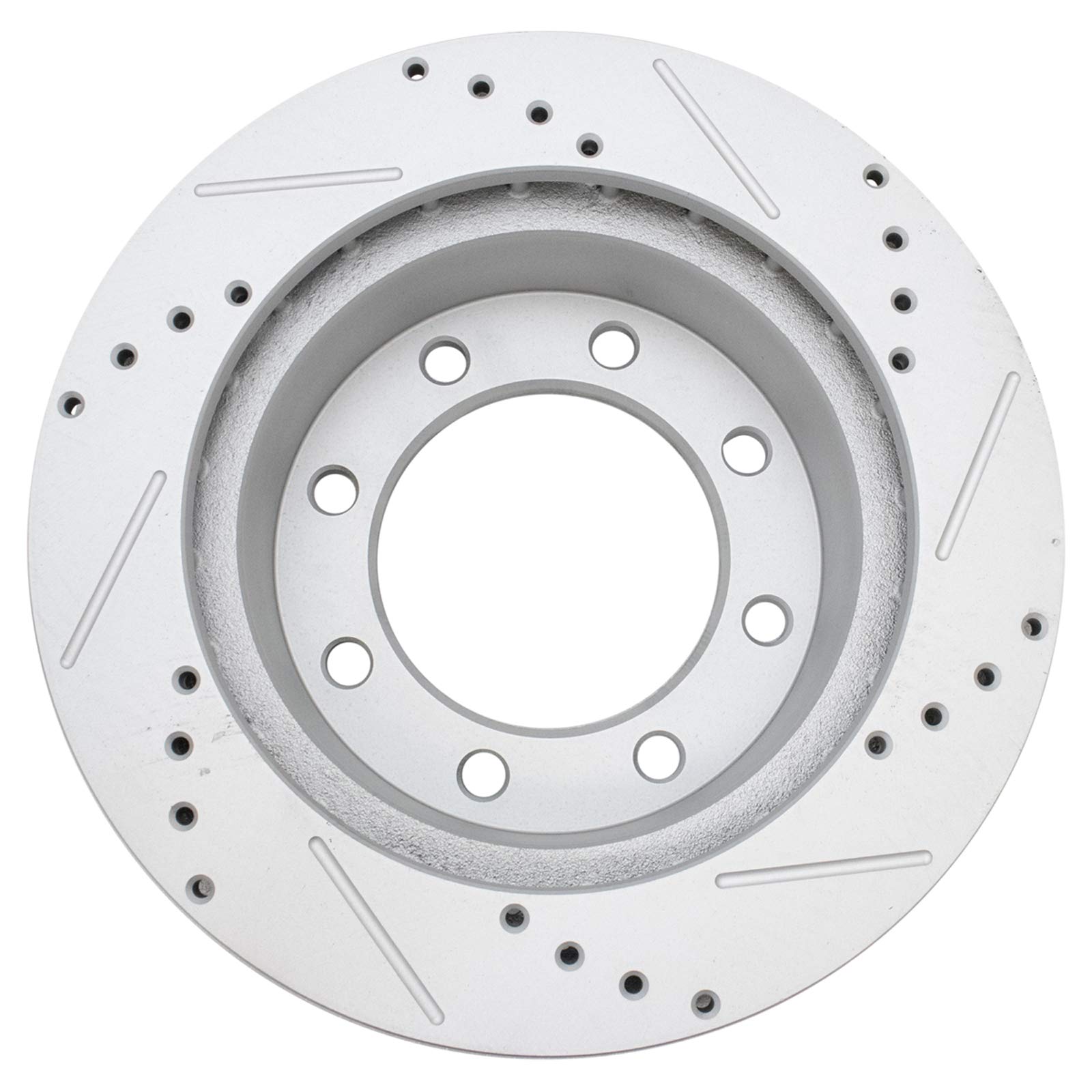 Trq Front Performance Brake Rotor Drilled Slotted Pair Set For 2000-2005 Excursion / 1999-2004 F250 Super Duty / 1999-2004 F350