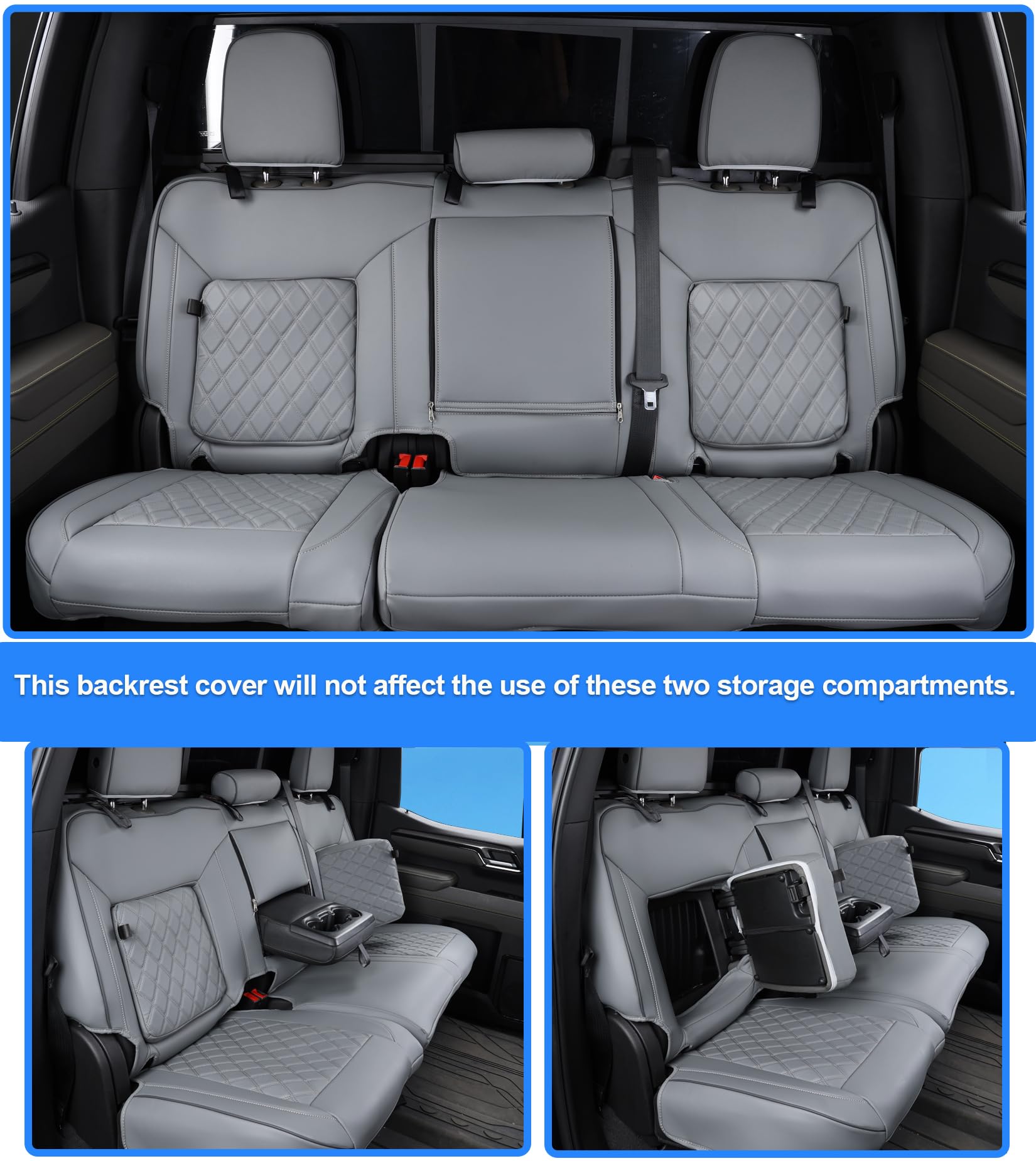 Tandi Custom Fit Chevy Silverado & Gmc Sierra Seat Covers With Faux Leather For 2019 2020 2021 2022 2023 2024 2025 Chevy Silvera