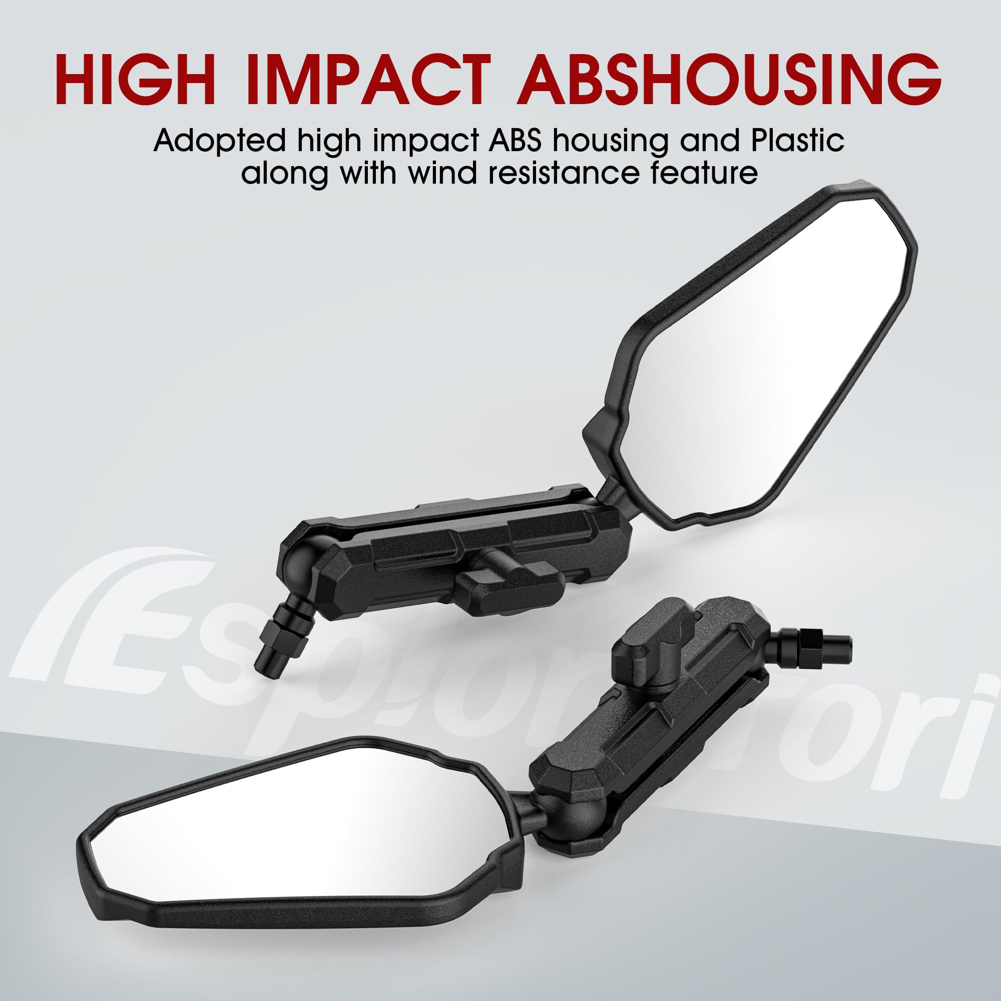 Motorcycle Mirrors,Esploratori Motorcycle Adventure Rear View Mirror Upgrade Adjustable With 7/8'' Handlebar Mount and 8/10MM Sc