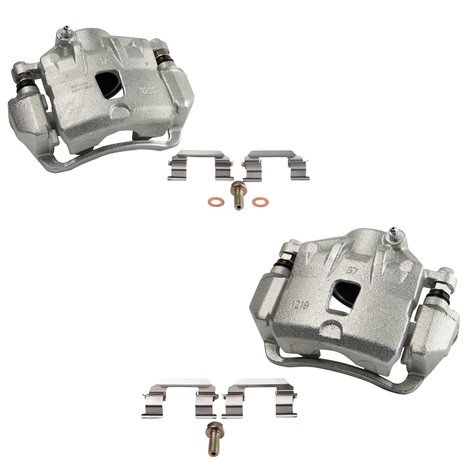 Trq Front Brake Caliper Set Compatible With 2007-2010 Hyundai Elantra 2006-2010 Sonata Kia Optima