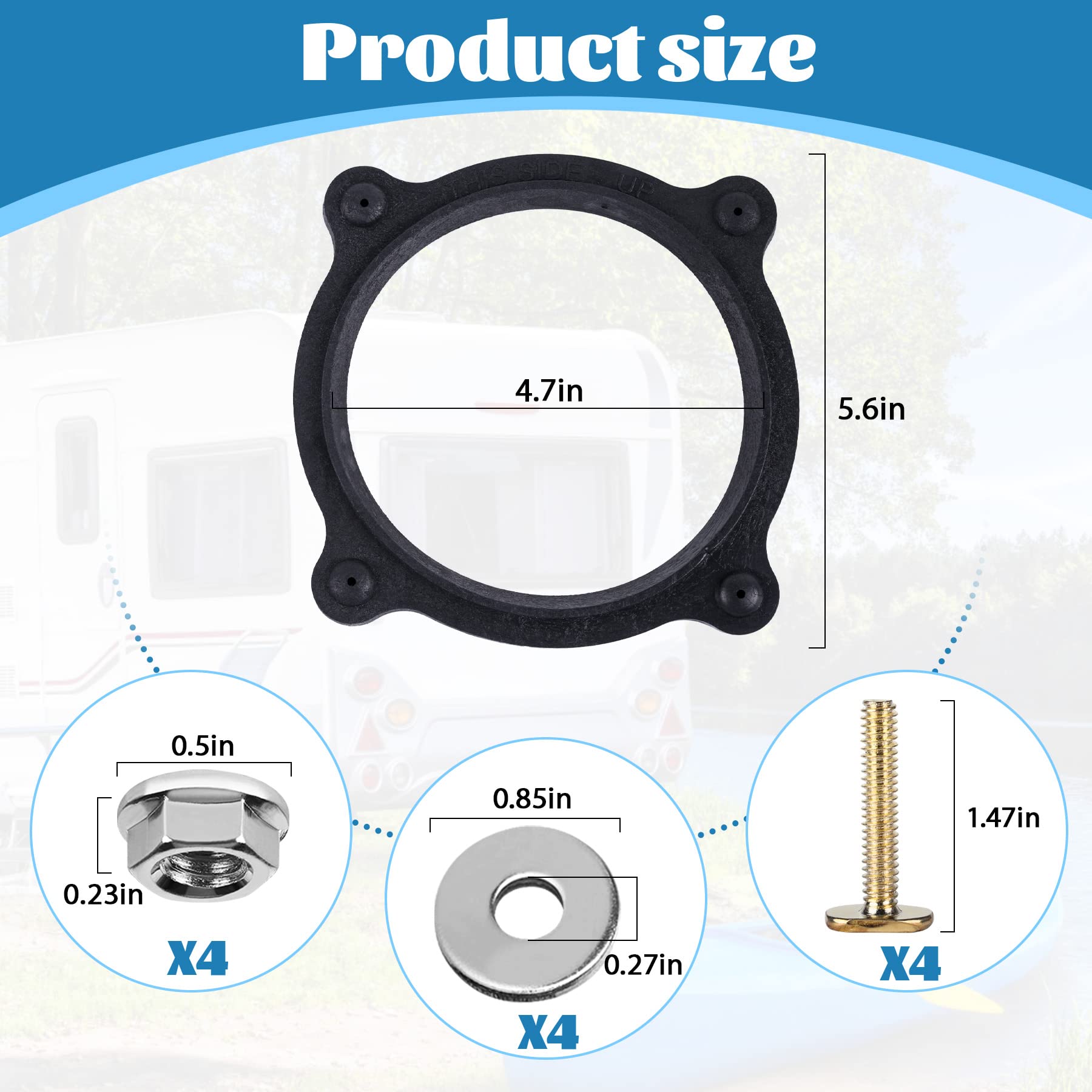 385310063 Floor Flange Seal And Mounting Kit Replacement, Rv Toilet Seal Kit For Dometic/Sealand Toilet