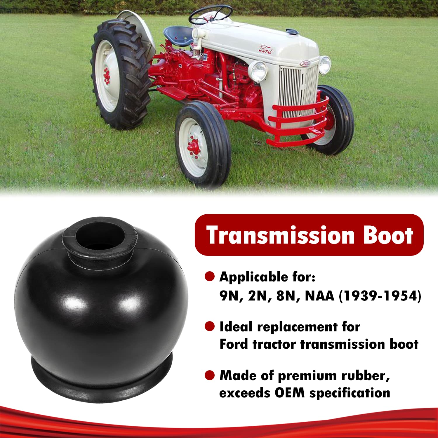 Bzumperyz 2N Shifter Boot Gear Shift Lever Transmission Boot Repair For Ford Tractor Models 9N 2N 8N Naa 1939-1954