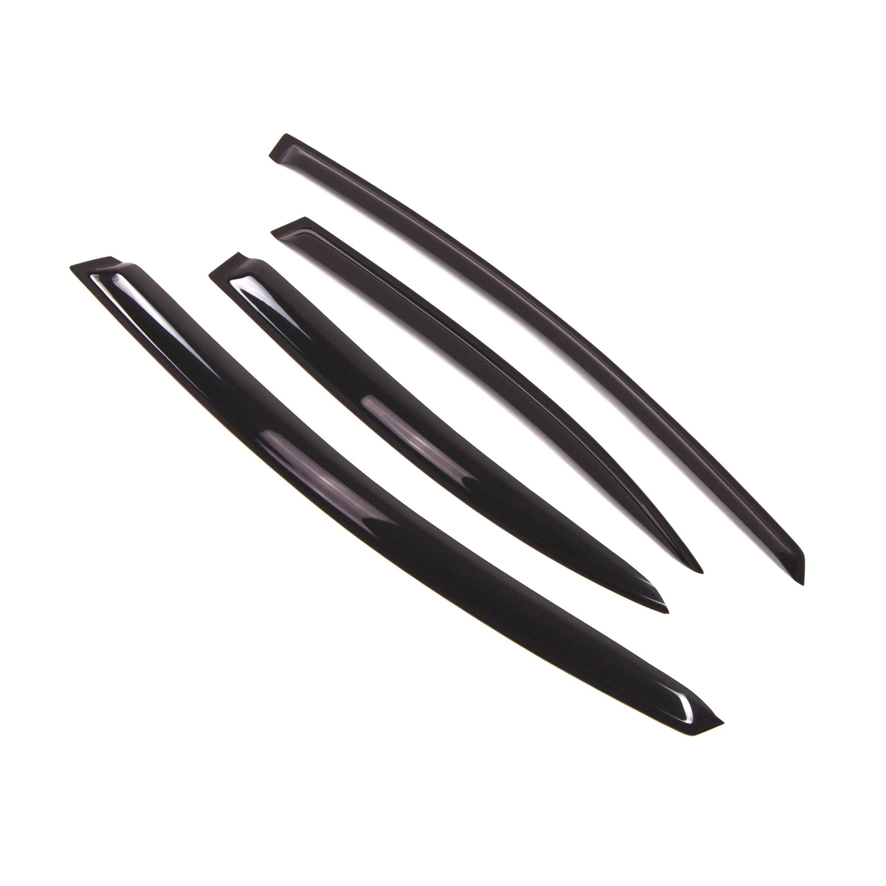 Tuningpros Wd2-222 Dark Smoke 4 Pcs Set Window Visor (Outside Mount) Deflector Rain Guard Compatible With 2006-2011 Honda Civic