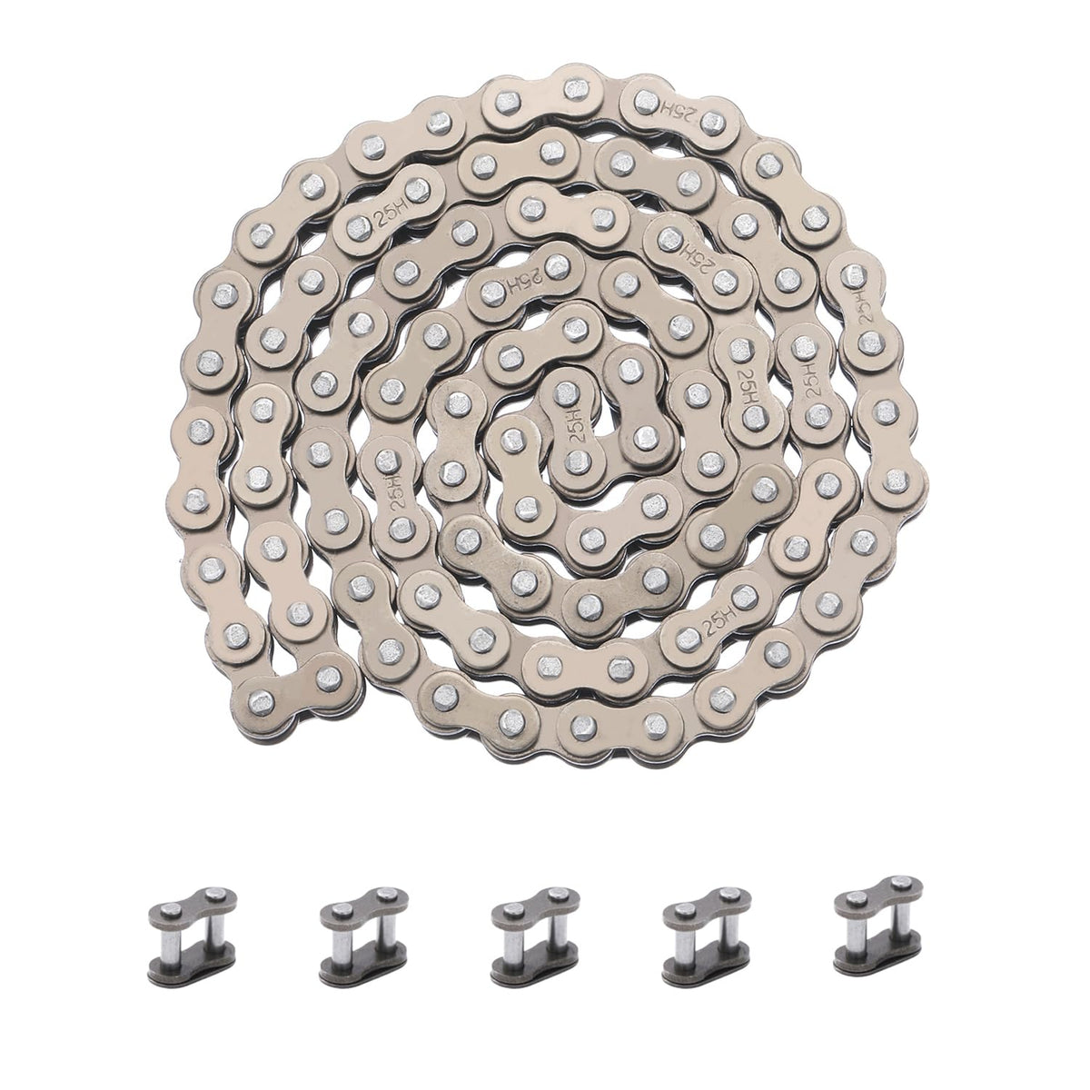 KAMIER #25 Roller Chain 96 Links with 5pcs Master Links Heavy Duty for Razor E300 E325 E300S Kids Electric Scooter PR200 Pocket 
