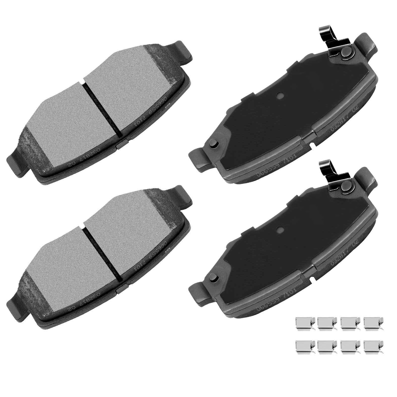 Cciyu D1274 Rear Ceramic Disc Brake Pads Kit For Dodge Nitro 2007-2011,For Jeep Liberty 2008-2012,For Jeep Wrangler 2007-2017,Fo
