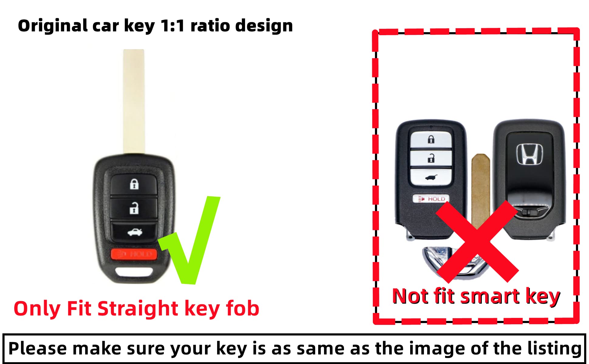 Reprotecting Silicone Rubber Key Fob Cover Compatible With 2013-2021 Honda Accord Cr-V Civic Crosstour Fit Mlbhlik6-1T Mlbhlik6-1Ta (Black Purple)