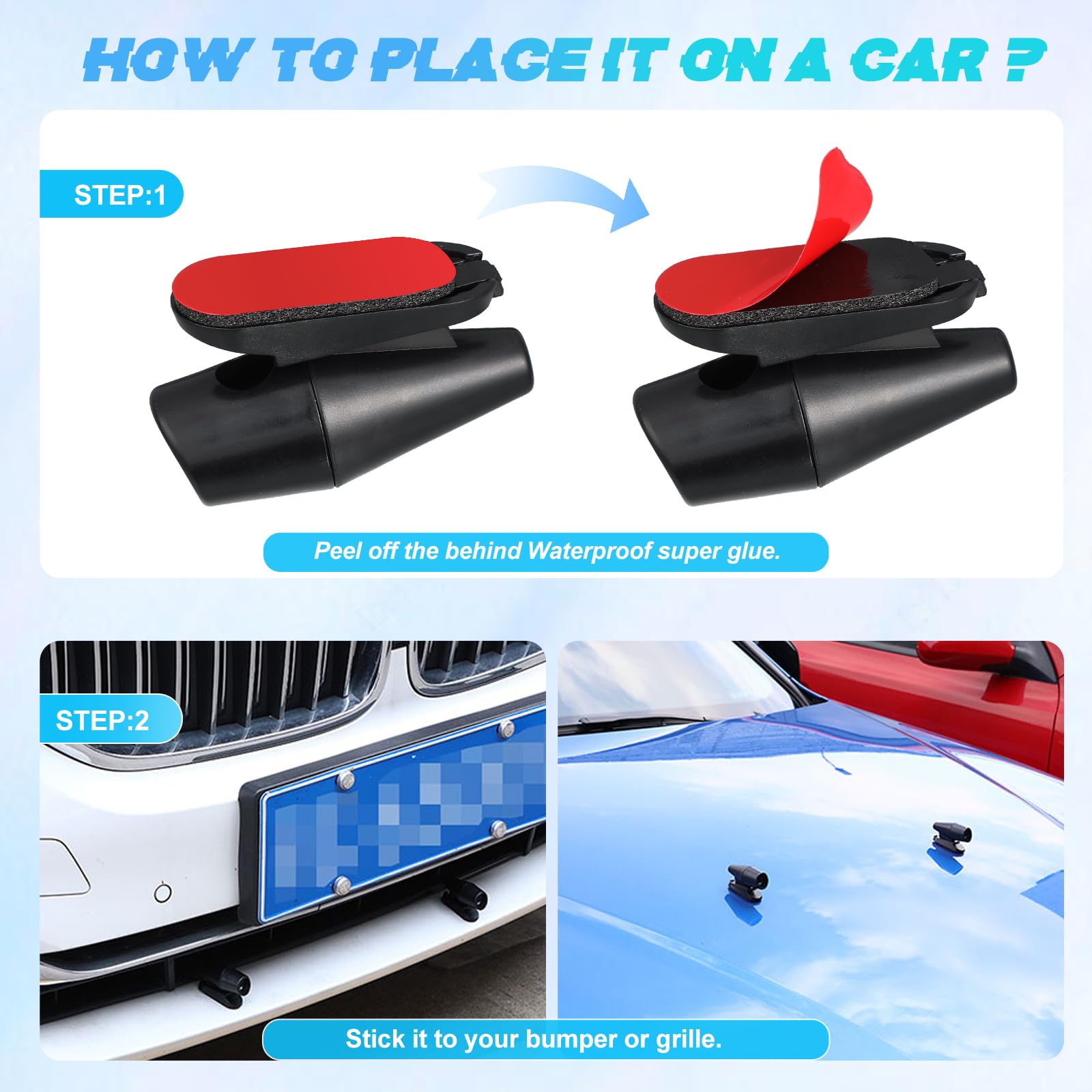 Frienda 50 Pieces Deer Whistles For Vehicles Avoids Collisions, Deer Whistles For Car, Horns For Vehicles Warning Devices With W