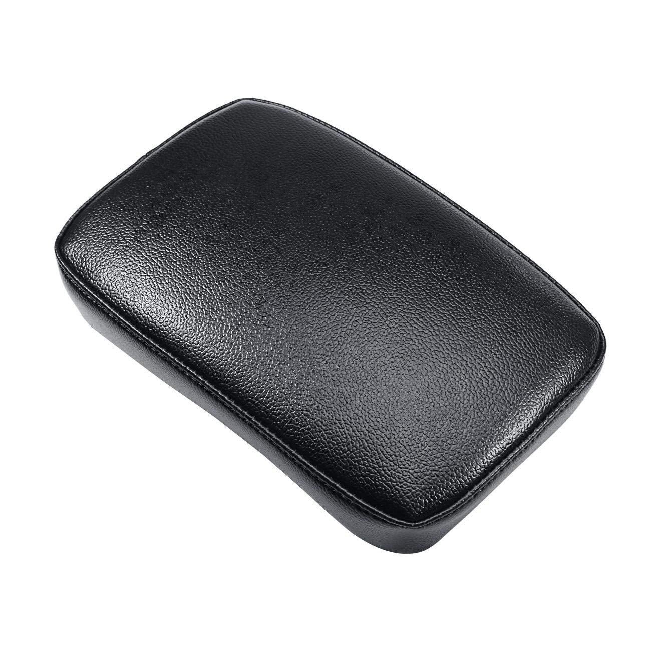 Remaiw Moto Motorcycle Seat Rectangular Passenger Pad - Black with 6 Suction Cups for Cruiser Chopper Custom Fit