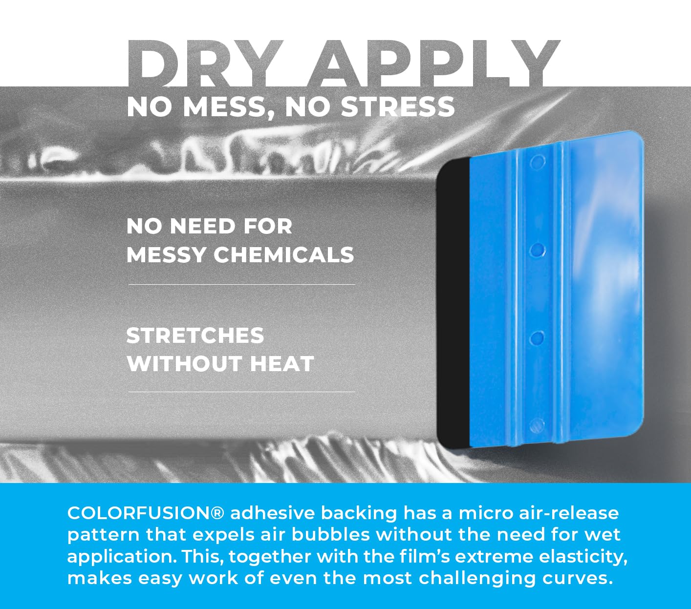 Colorfusion Ppf By Vvivid, Gloss Gt Silver Dry Apply Ppf Vinyl Car Wrap Roll 1.3Ft X 5Ft