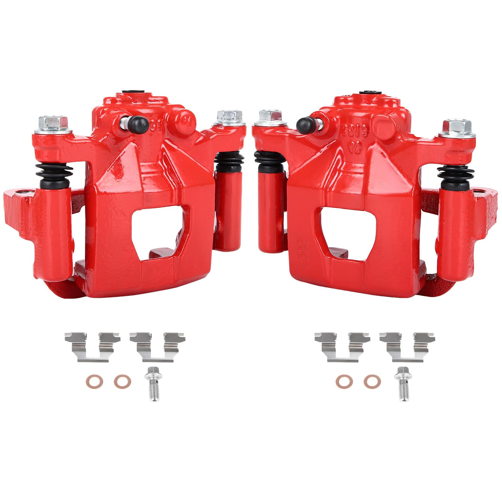 SCITOO 19-B2780A 19-B2781A Disc Brake Calipers Assembly with Bracket Red Fit For Nissan Altima 2007-2012,For Nissan Juke 2011-20