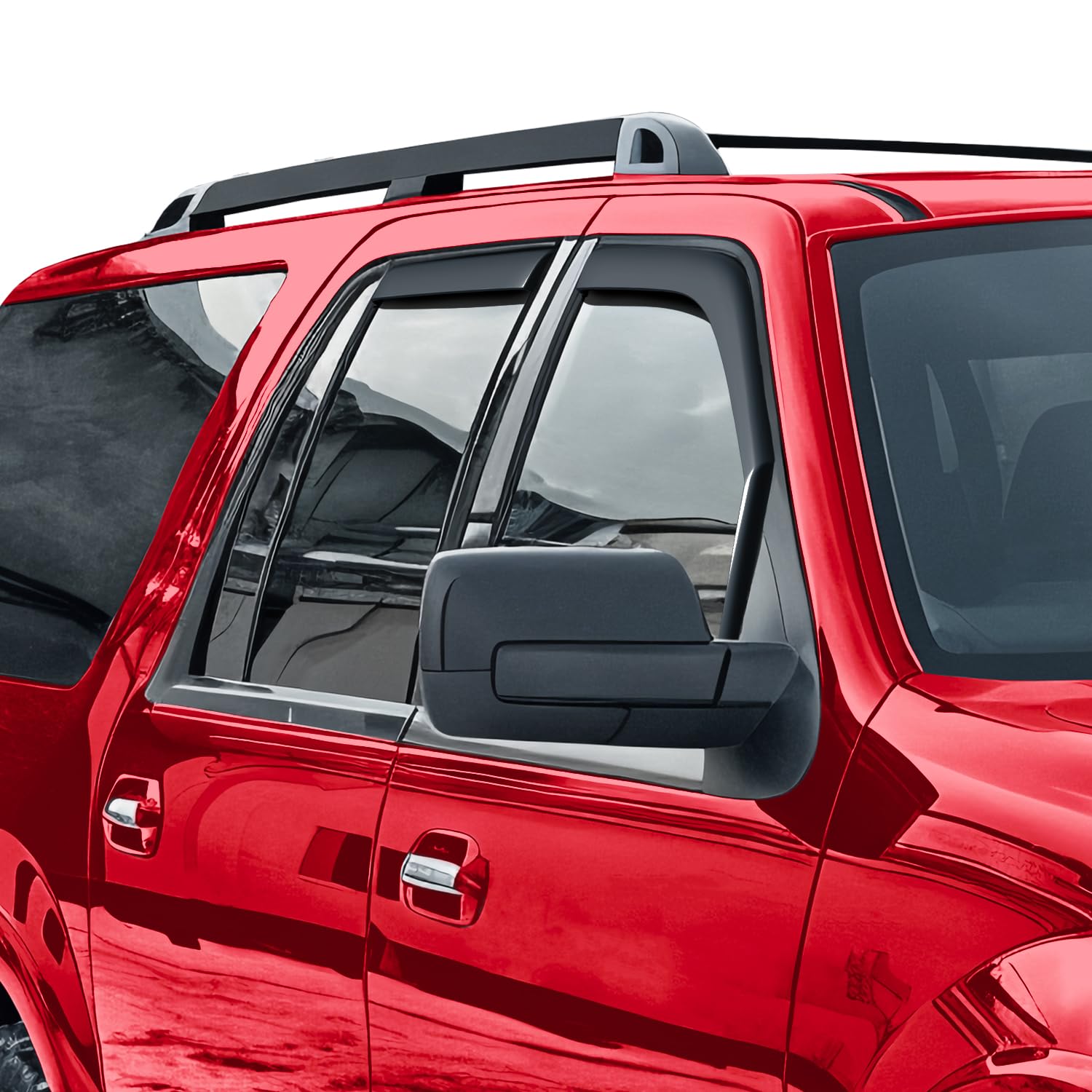 Voron Glass Extra Durable Rain Guards For Ford Expedition 2007 2017/Lincoln Navigator 2007 2017, Window Deflectors, Vent Window