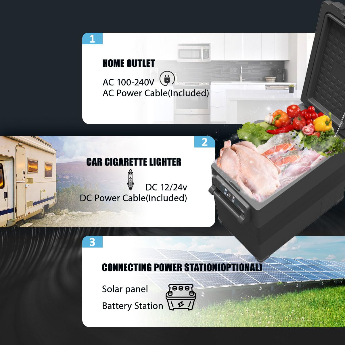 Alpicool Ncf45 Portable Fridge Freezer,12 Volt Car Refrigerator, 42 Quart (40 Liter) Fast Cooling 12V Car Fridge -4?~68?,For Out