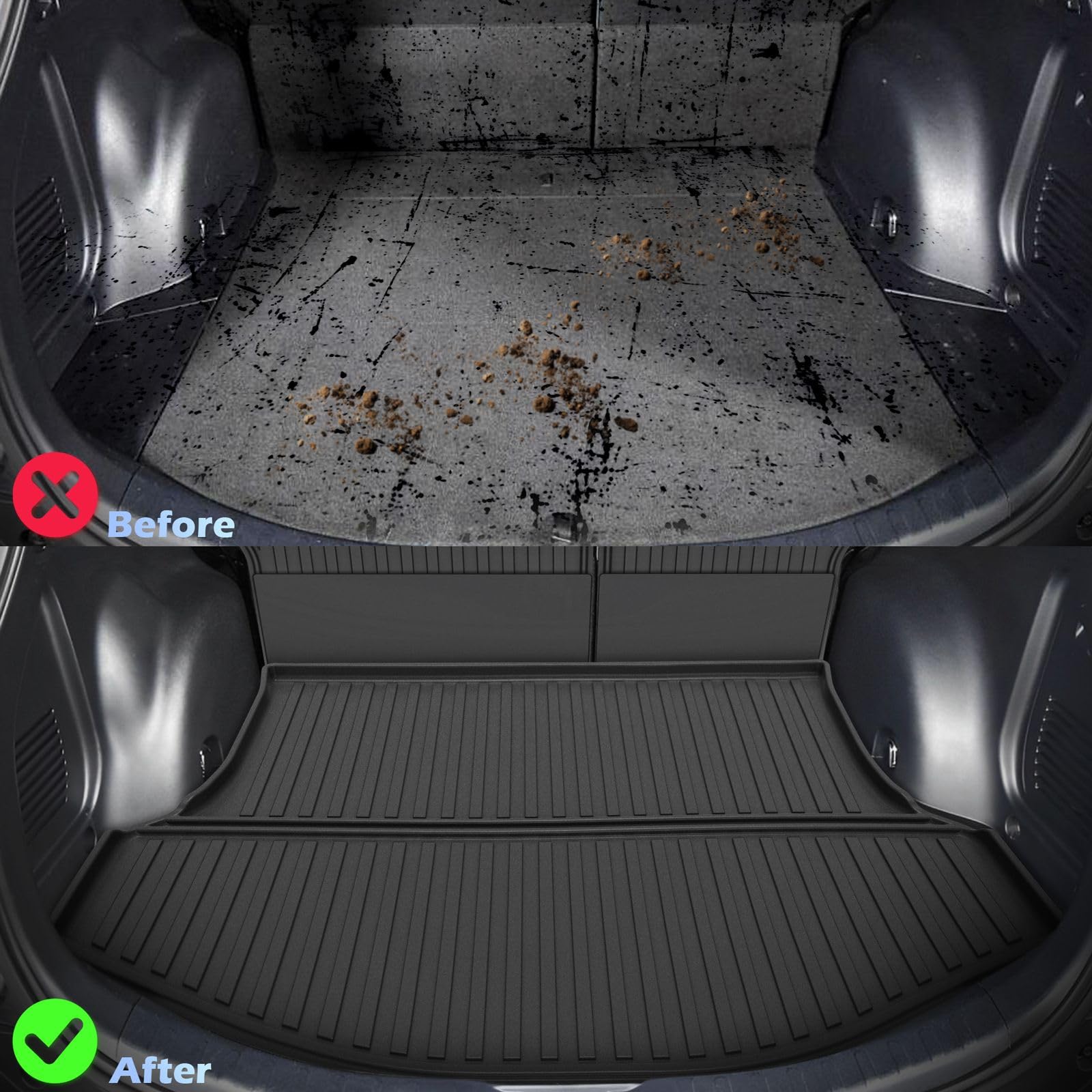 Aomsazto Floor Mats For Toyota Rav4 2013-2018 (Include Hybrid) Full Set All Weather Tpe Custom Fit Floor Mats For Toyota Rav4 1S