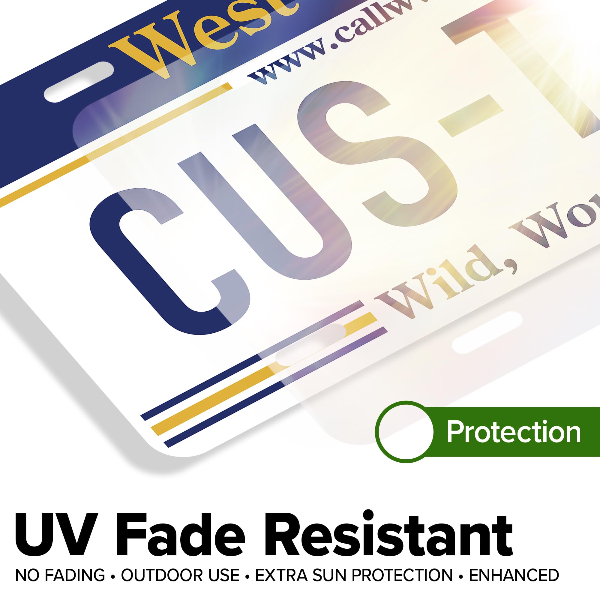 Custom West Virginia License Plate, Personalized License Plates For Car, 6X12 Inch, Rust-Free Fade Resistant Aluminum, Usa Made