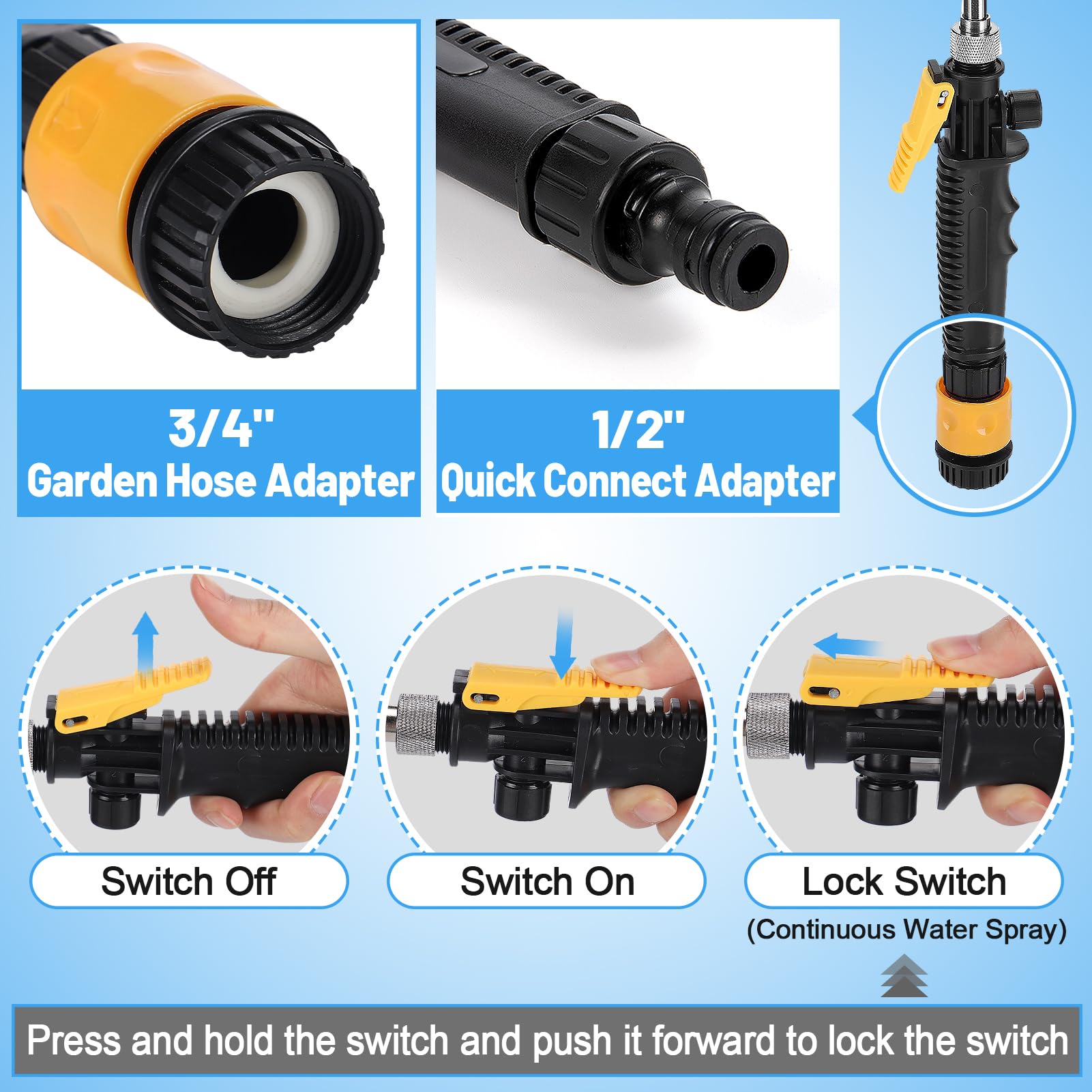 Pamase 4Pcs Rv Water Heater Anode Rod And Flush Wand Set- 9.25 ''L X 3/4 '' Npt Thread Magnesium Rod For Suburban And Mor-Flo, C