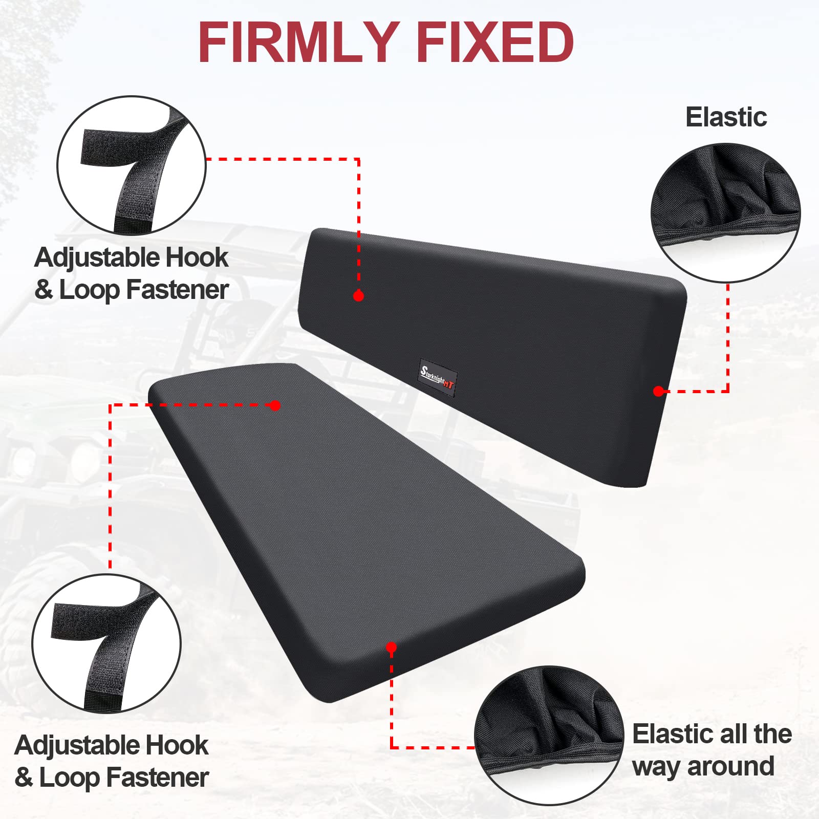 StarknightMT UTV Mule Pro Seat Covers Waterproof 1680D Mule Seat Covers Compatible with Kawasaki Mule PRO-FXT FX DXT DX 2015-202