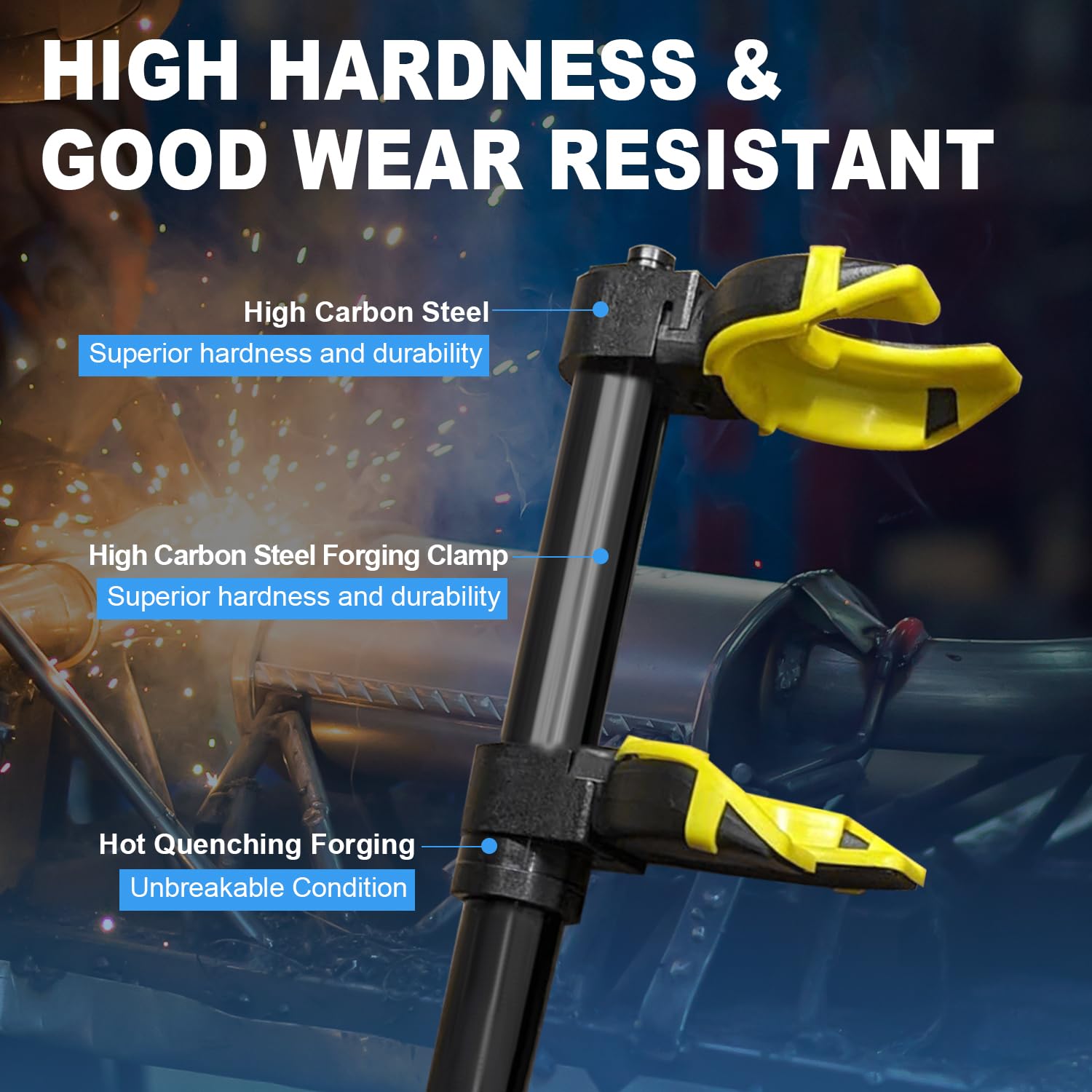 8Milelake Macpherson Strut Spring Compressor Kit Interchangeable Fork Coil Extractor Tool Set