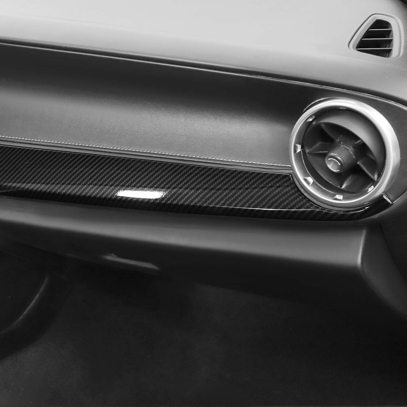 RT-TCZ for Camaro Passenger Dash Panel Trim Cover Carbon Fiber for Chevy Camaro 2017 2018 2019 2020 2021 2022 2023 Carbon Fiber Interior Accessories