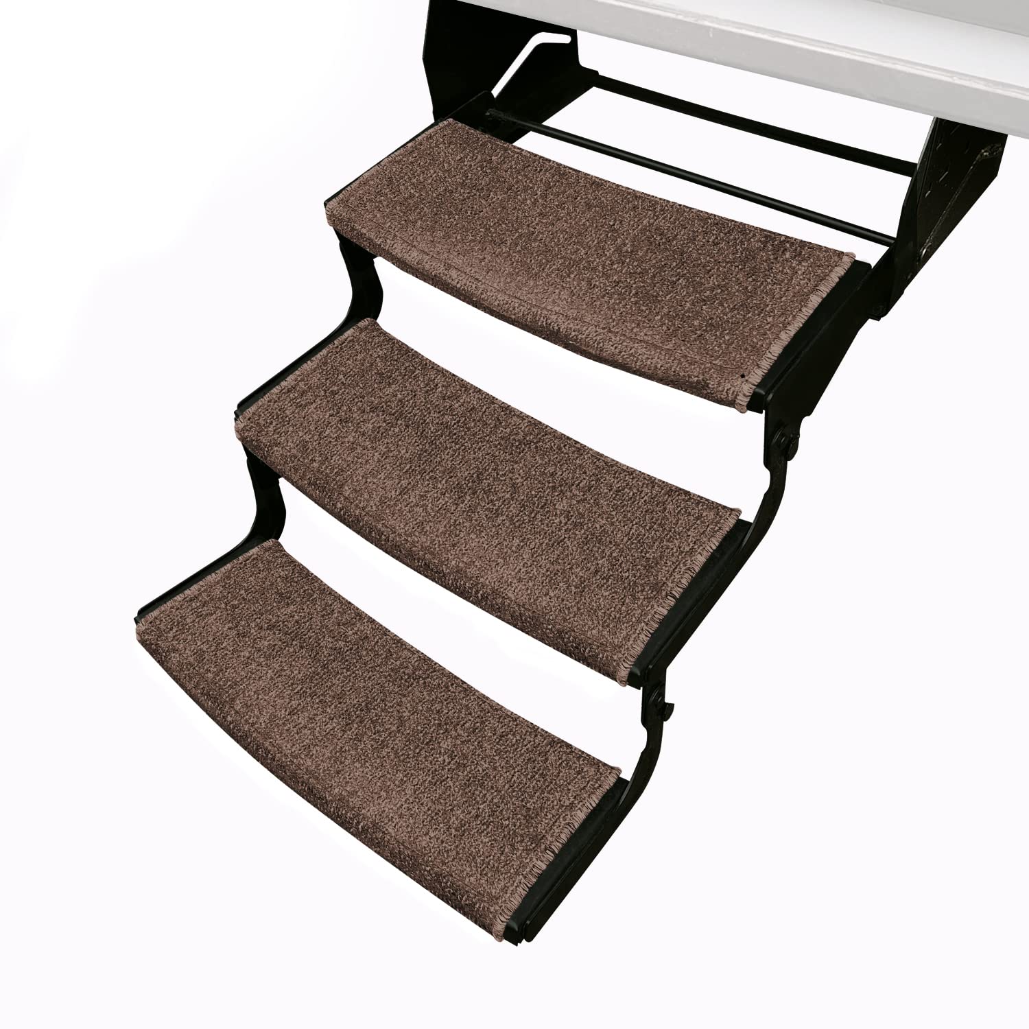 Prest-O-Fit 3-Pack 2-4047 Wraparound Radius Rv Step Rug Espresso 22 In. Wide