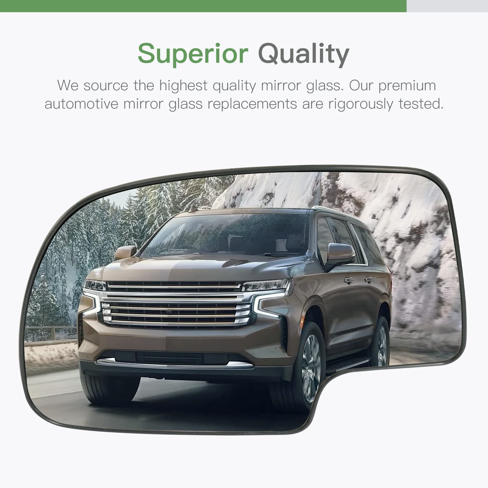 SCITOO Replacement Mirror Glass Driver Side Compatible with 1999-2006 for Chevy Silverado Pickup 2007 for Chevy Silverado Pickup