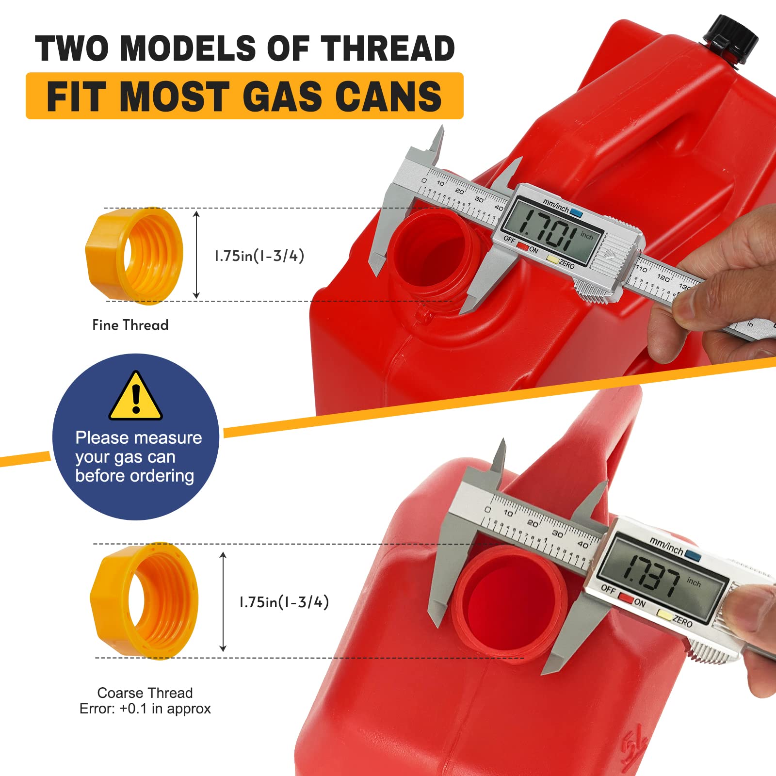 49 Pcs Gas Can Spout Replacement Kit,Gas Can Spout Replacement Fits 5 Gallon Gasoline Cans,With Flexible Nozzles,Screw Collar Ca