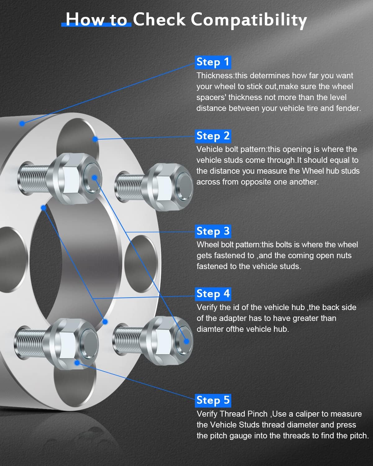 Eccpp 4X Atv Wheel Spacers 4X4 To 4X4 4X101.6Mm 2 Inch 4 Lug 1/2' Studs 68.5Mm Fits For Ez Go For Ezgo For Club Car For Golf Cart Wheel Spacer