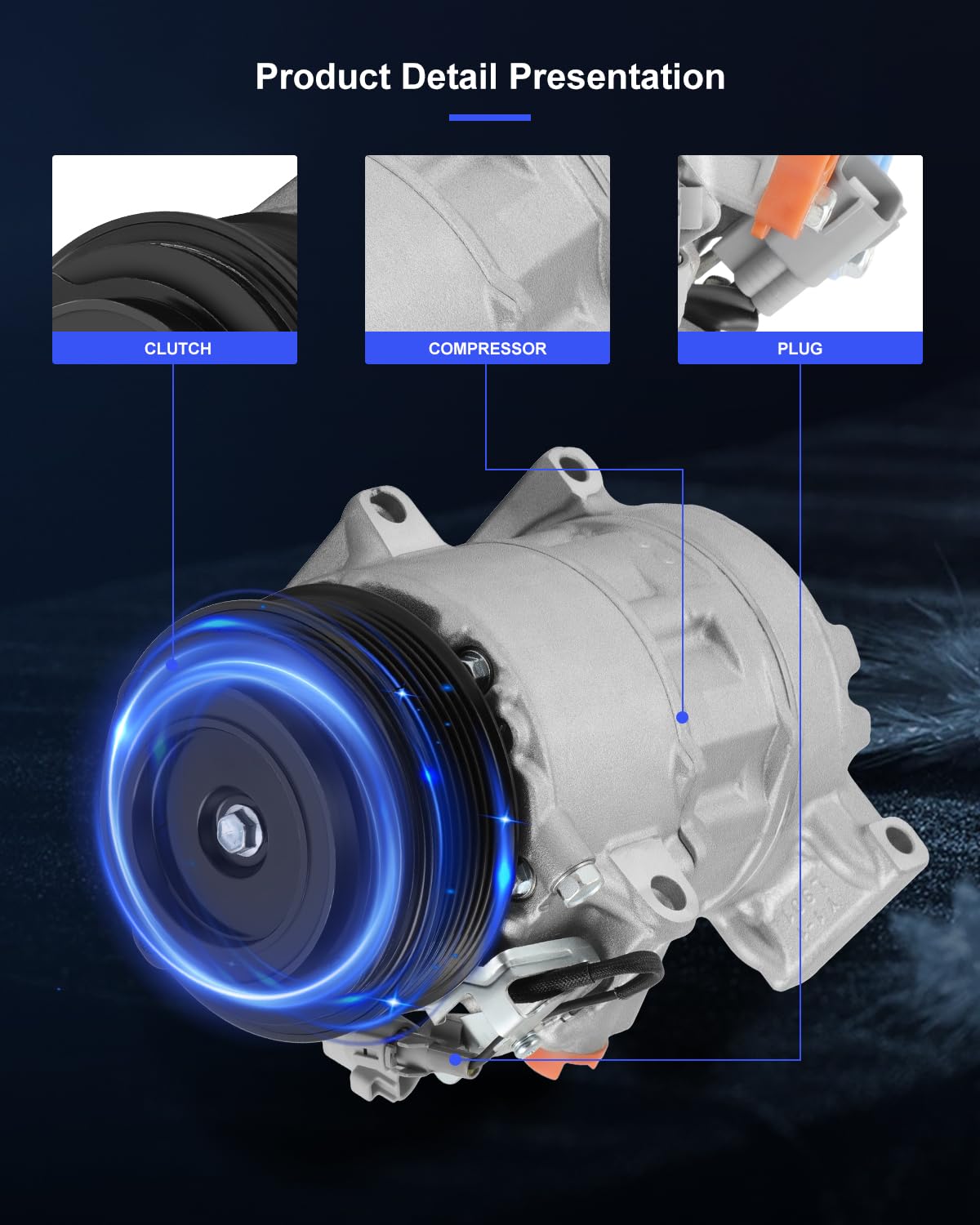 Eccpp Ac Compressor 2006 Fit For Lexus Rx330 3.3L 2007-2009 Fit For Lexus Rx350 3.5L Ac Compressor With Clutch