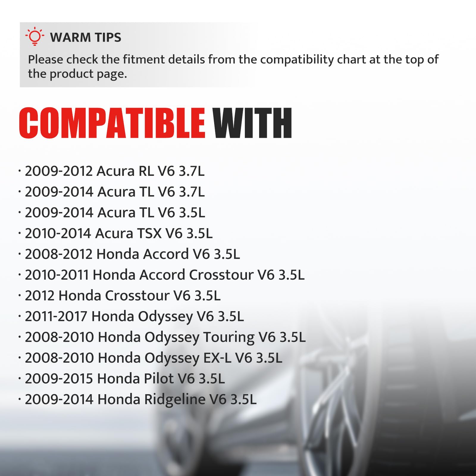 Npauto Ignition Coil Pack Compatible With V6 3.7 3.5 Acura Rl Tl Tsx Honda Accord Odyssey Ex-L Pilot Ridgeline 2009 2010 2011 2012 2013 3.7L 3.5L, Set Of 6