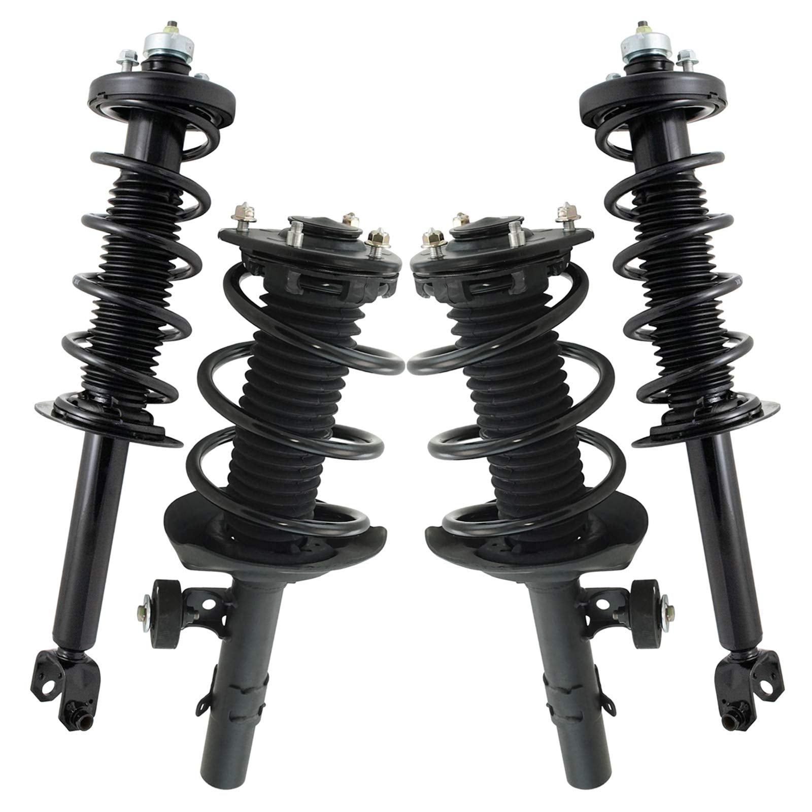 Trq Front And Rear Strut & Coil Spring Assembly Set Driver & Passenger Sides Compatible With 13-17 Honda Accord