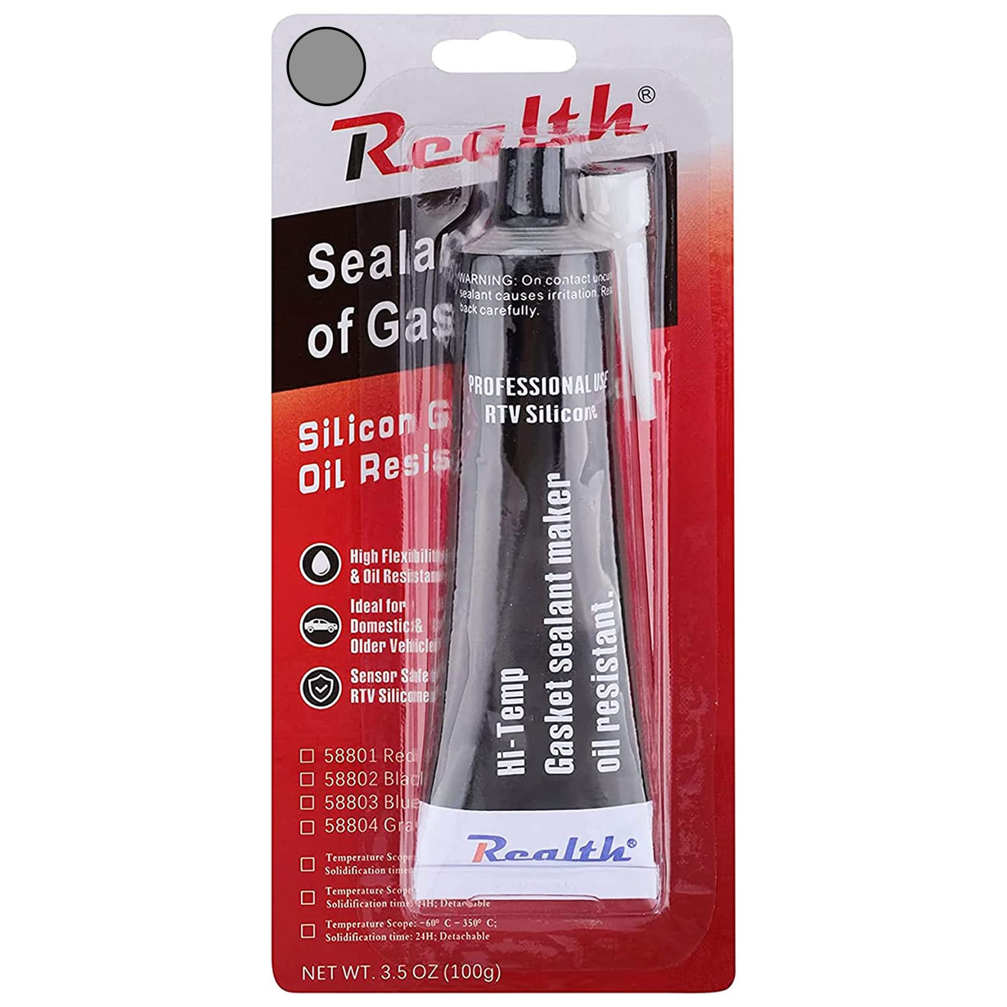 Silicone Gasket Maker 6 Pack High Temperature Rtv 3.53 Oz Ultra Grey Oil Resistance Sealant High Strength Flange Sealing For Aut