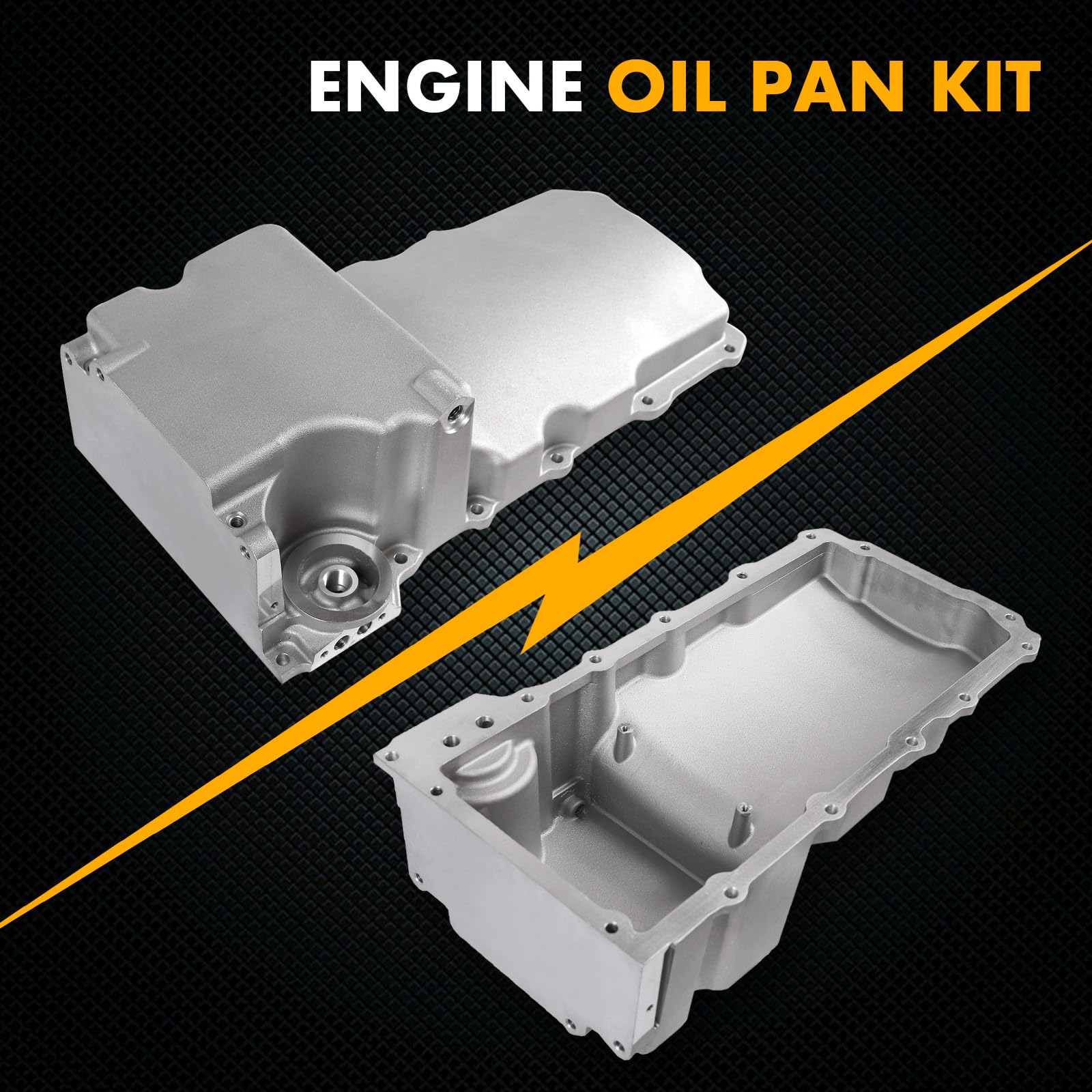 JGhyperX 302-1 81074 LS Swap Retrofit Oil Pan Kit Compatible with GM Classic Car Muscle Car Trucks LS Gen III IV Aluminum 1955-8