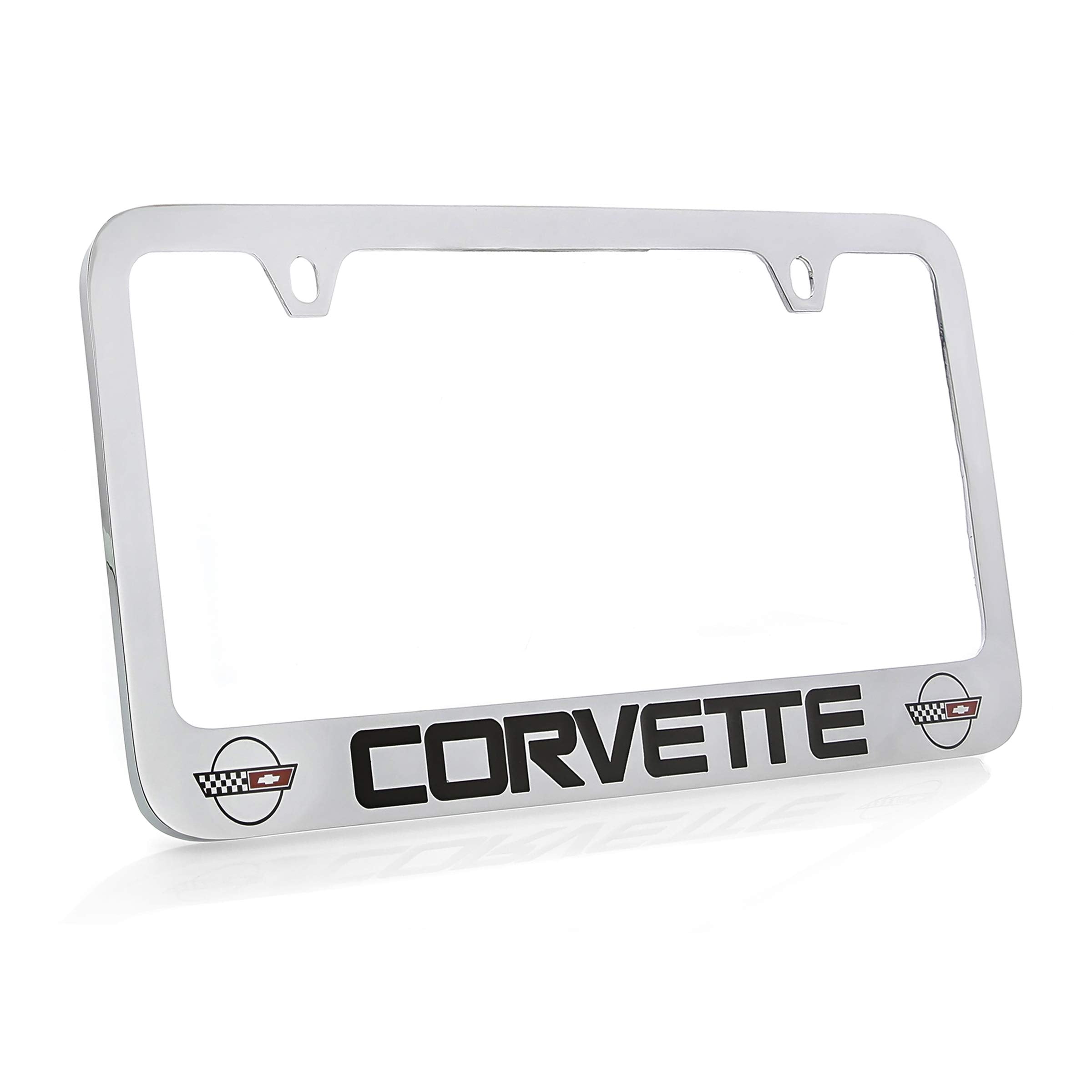 Chevrolet Corvette C4 Chrome Plated Metal License Plate Frame Holder