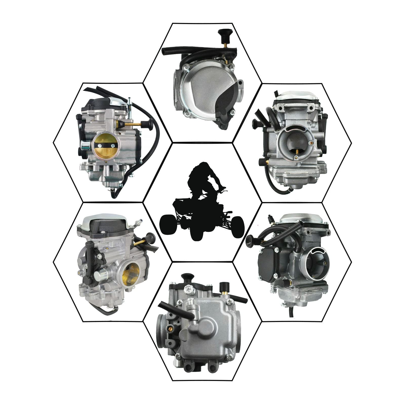 Carburetor Replacement for Yamaha Wolverine 350 YFM350FX YFM350 FX 4X4 1996-2005 & 1999 Yamaha Big Bear 350 YFM350 4x4 ATV4KB-14