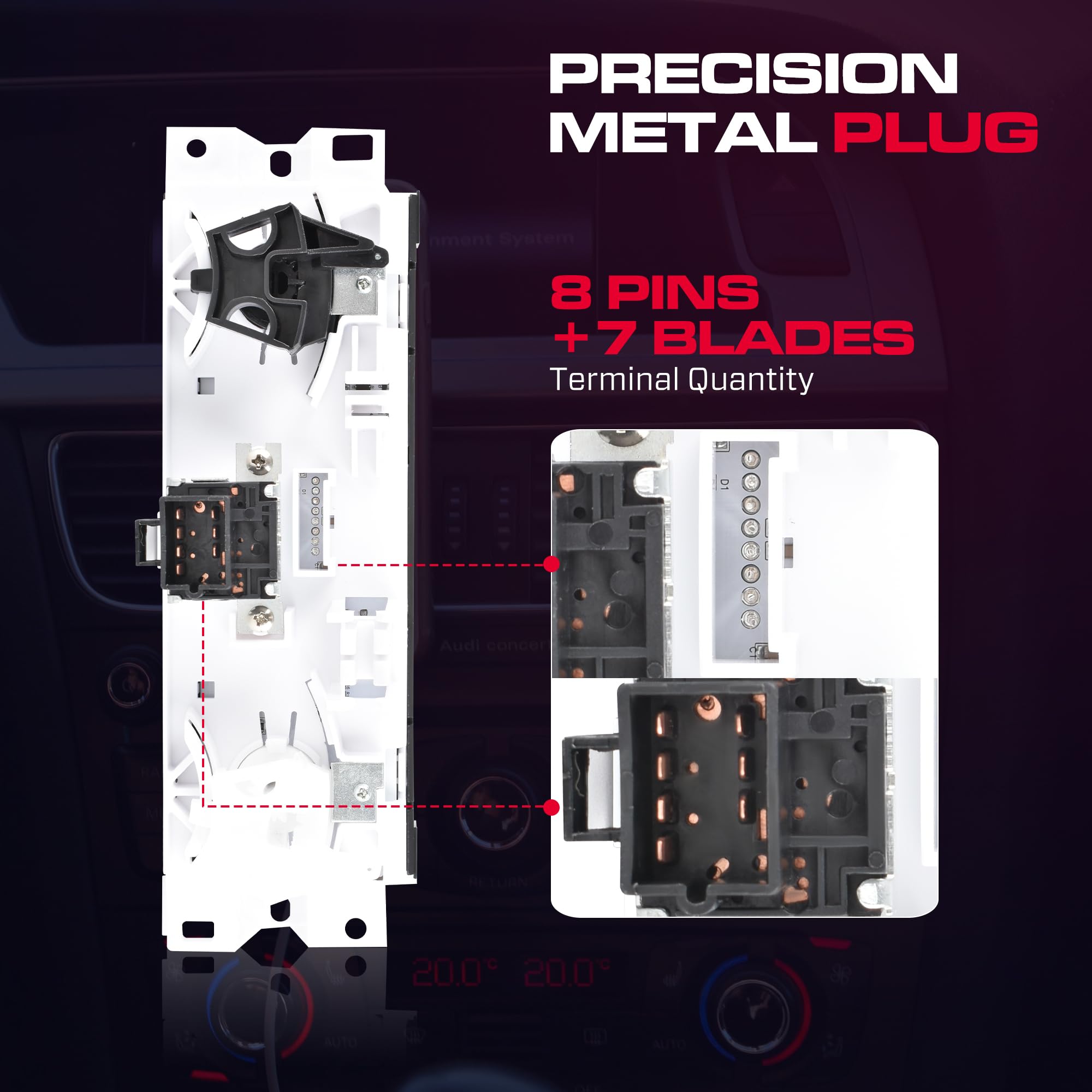 XIMAKA HVAC A/C Heater Climate Control Module Panel Switch Fit for 2004-2012 Chevrolet Colorado GMC Canyon, 25841856 15-73870