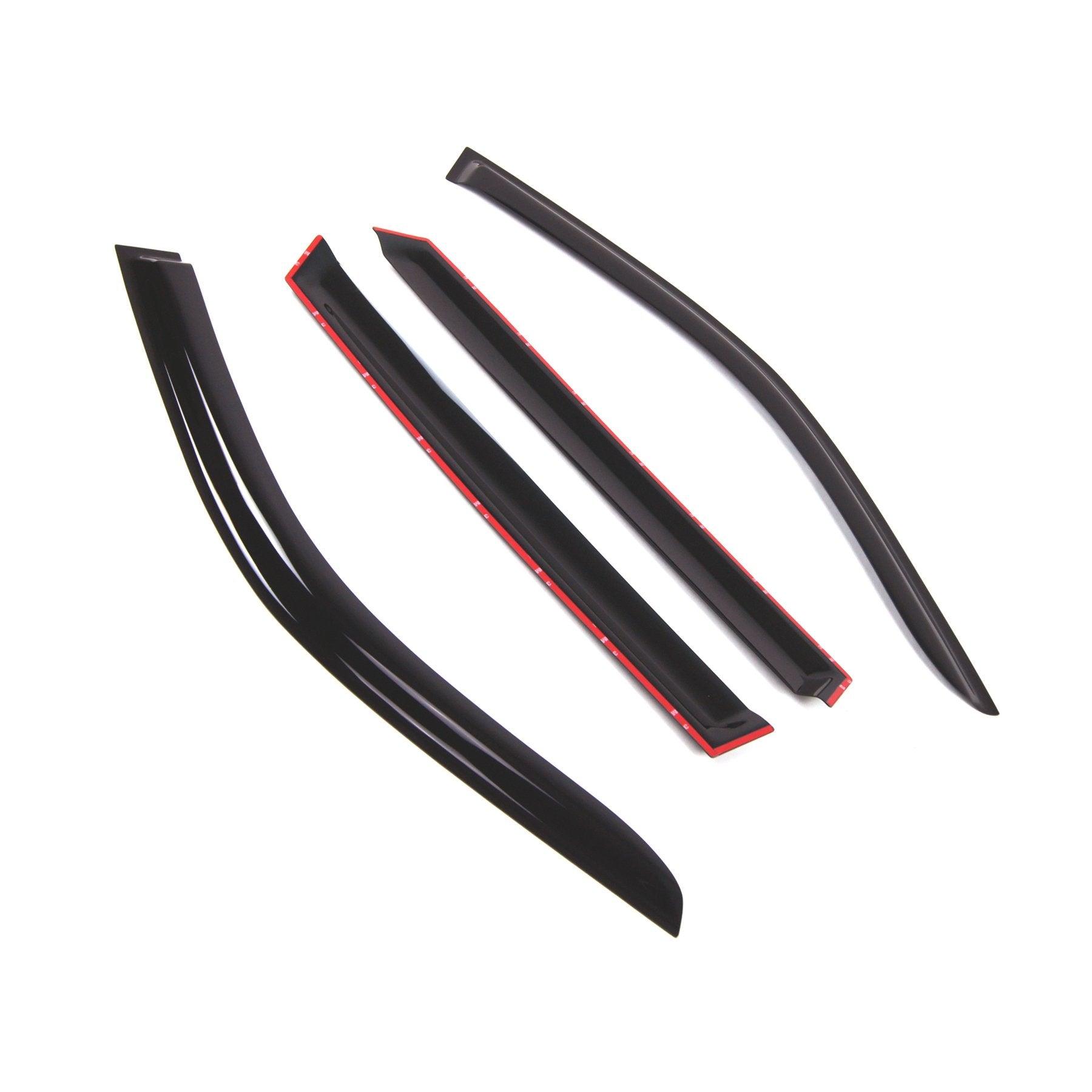 Tuningpros Wd2-782B Dark Smoke 4 Pcs Set Window Visor (Outside Mount) Deflector Rain Guard Compatible With 2017-2018 Bmw X5