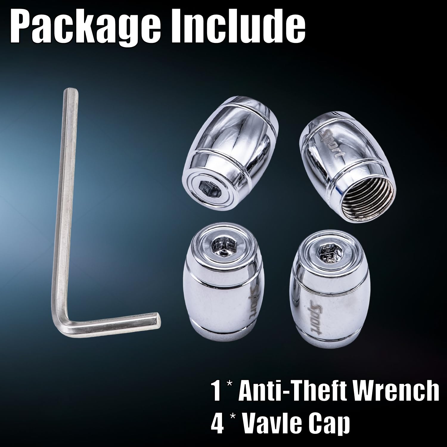 Meajoo 4 Pcs Anti Theft Sport Tire Valve Stem Caps, Universal Aluminum Elliptical Cylinder Tire Valve Caps With O Ring Rubber Se