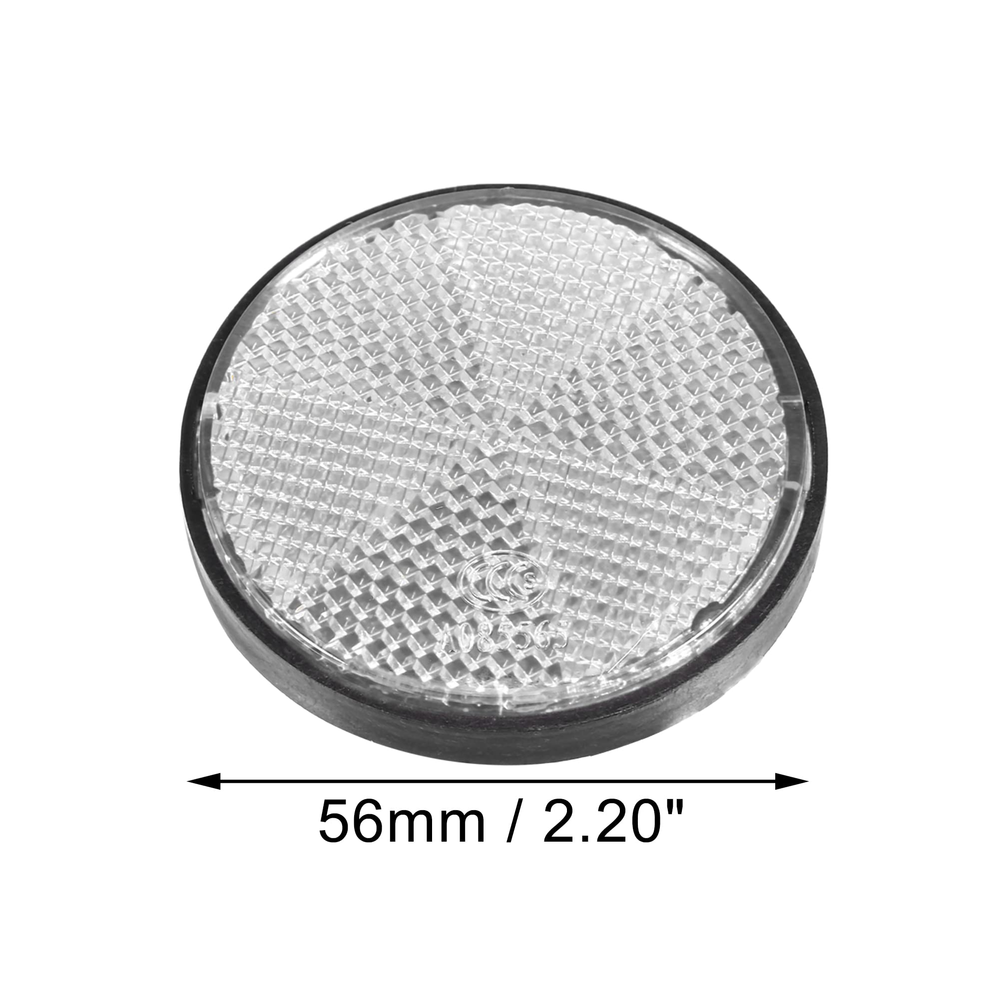 X AUTOHAUX 8 Pcs Round Stick-on Safety Spoke Reflective Self Adhesive Reflector for Gate Posts Cars Trailer Motorcycle Trucks Bo