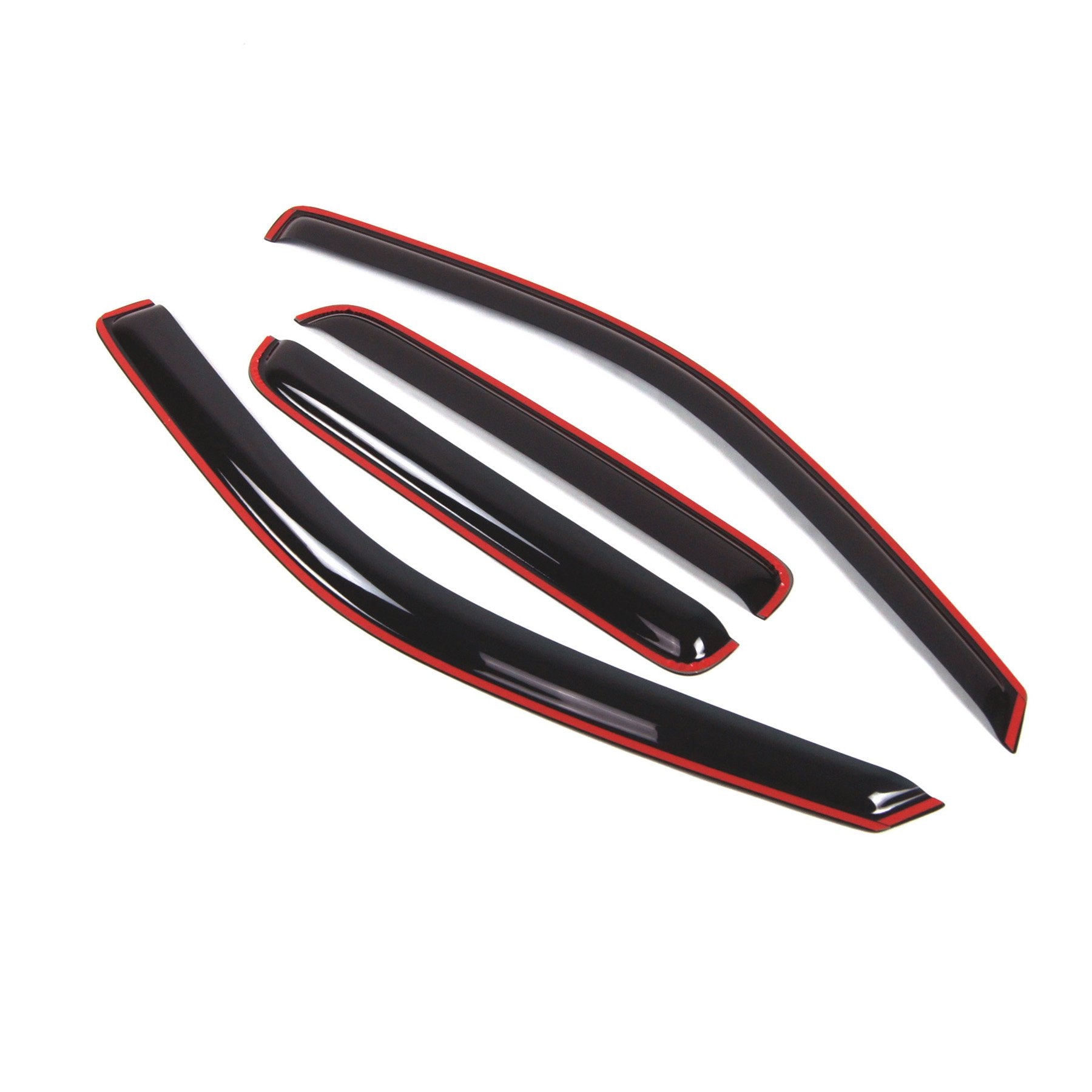 Tuningpros In-Channel Window Vent Visors Rain Guards Compatible With Gmc Canyon Crew Cab 2004-2012 | Side Window Wind Deflectors