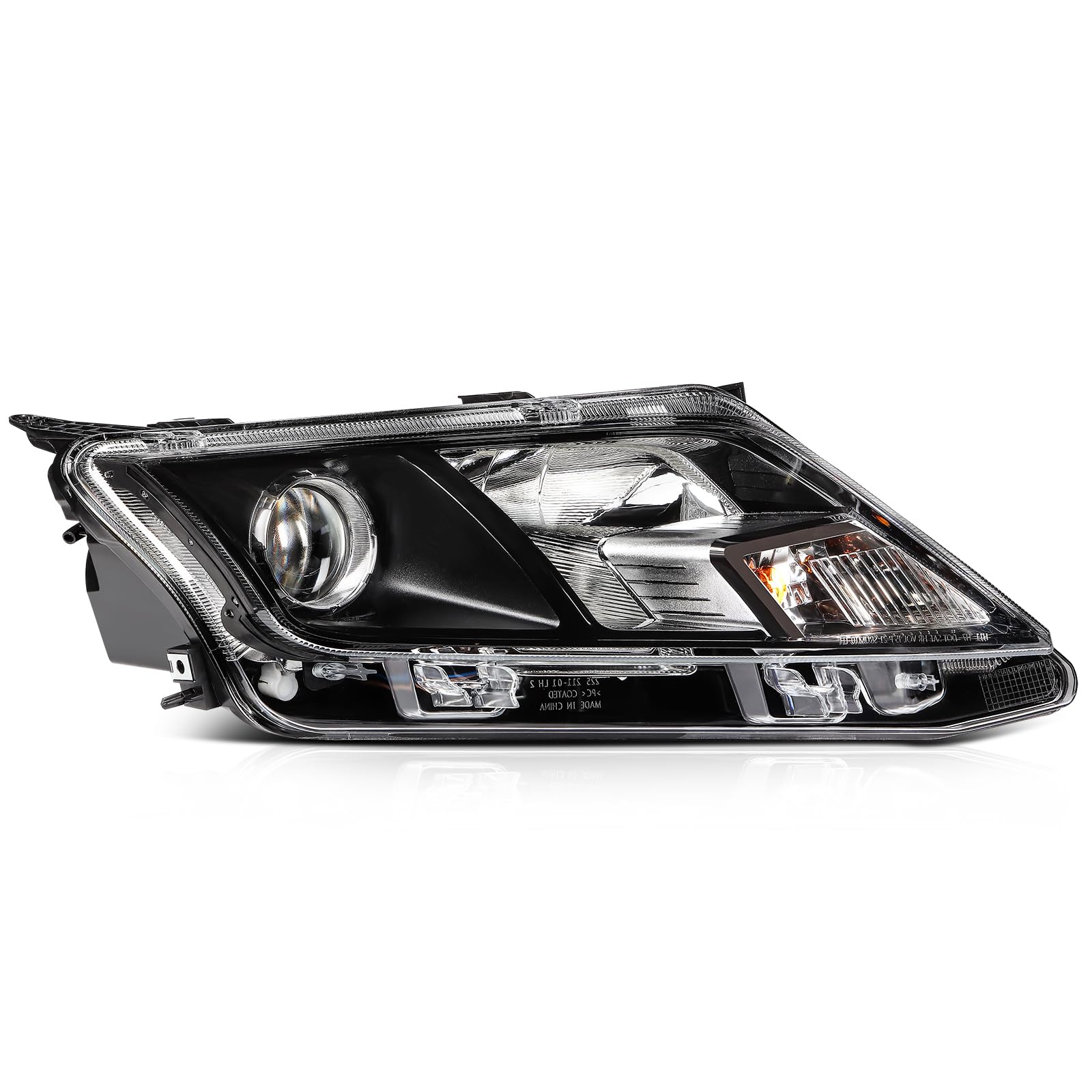 LBRST Headlight Fit 2010-2012 for Fusion Chrome Housing Pair Headlight Assembly FO2503273