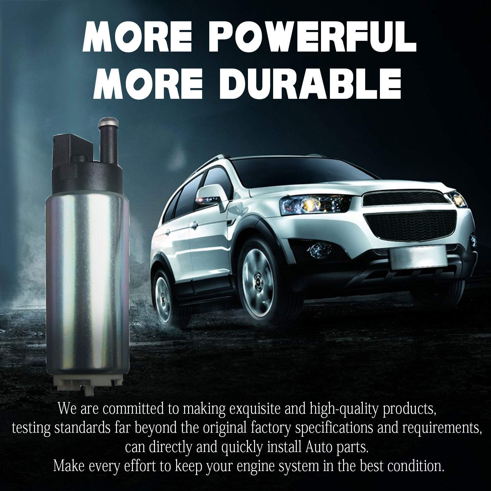 255Lph Electric Fuel Pump High Performance Replace Walbro Gss341 With Installation Kits