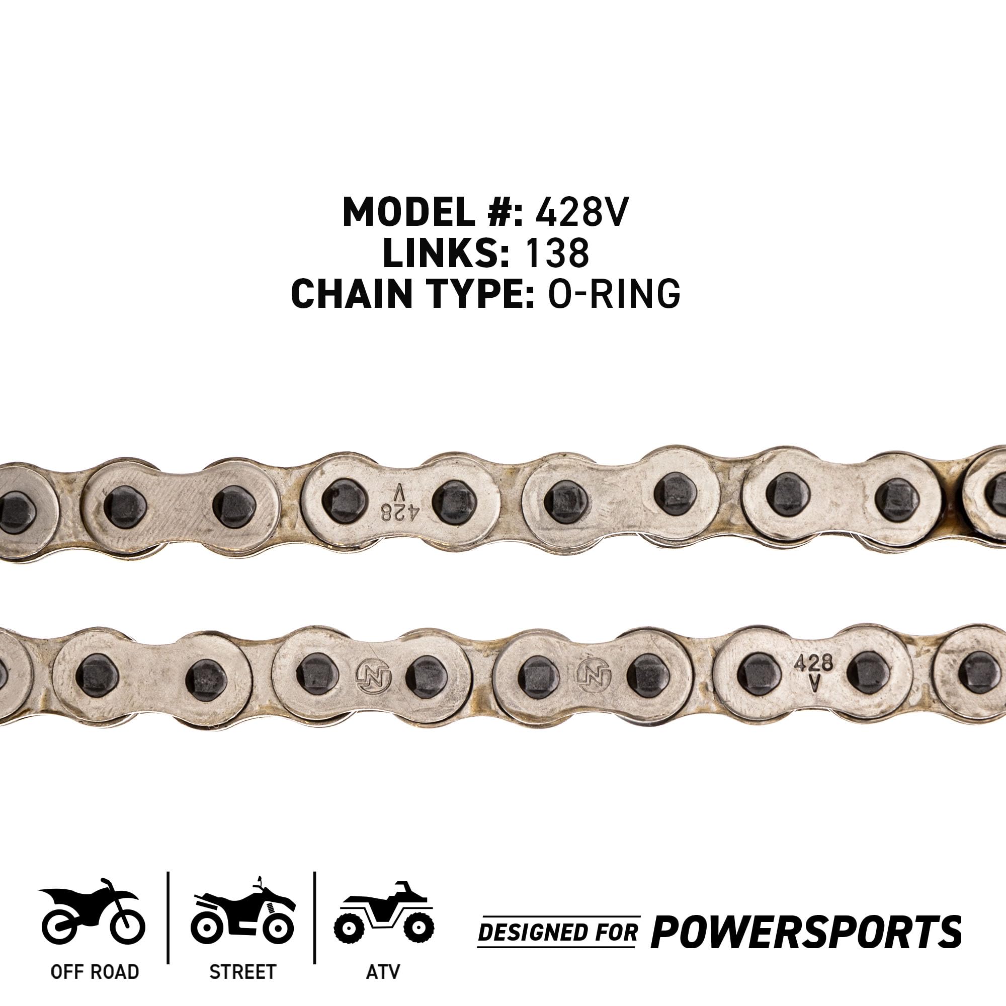 Niche 428 Drive Chain 138 Links O-Ring With Connecting Master Link For Motorcycle Atv Dirt Bike