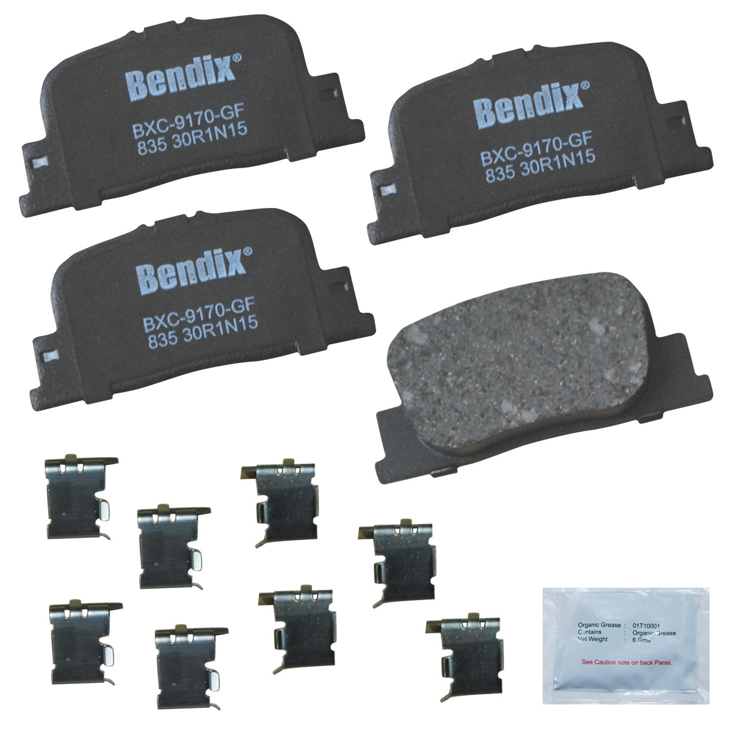 Bendix Priority1 Cfc835 Ceramic Rear Brake Pads For Lexus Es300 2001-2000, Scion Tc 2010-2005, Toyota Camry 2001-2000